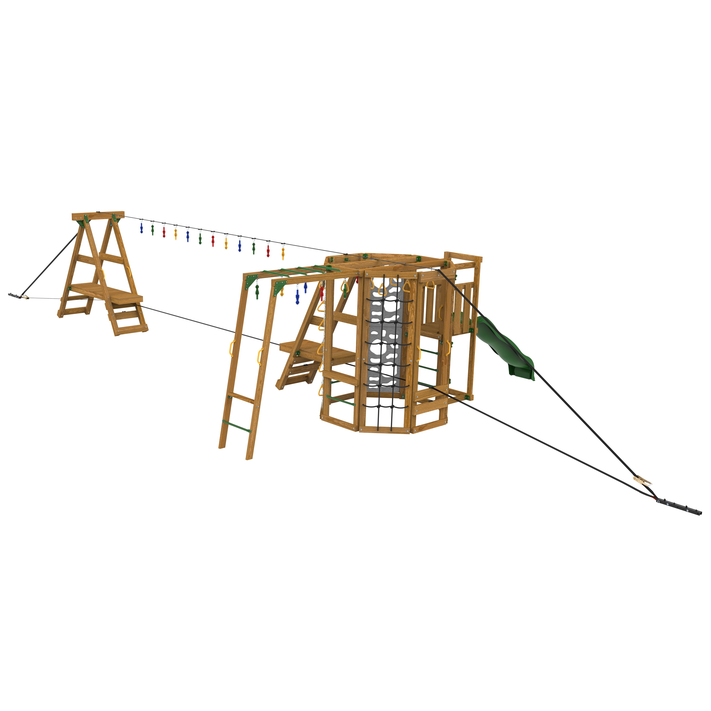 PlayStar Ninja Power Tower Outdoor Playset (Silver, 108 sq ft) 4vxx1