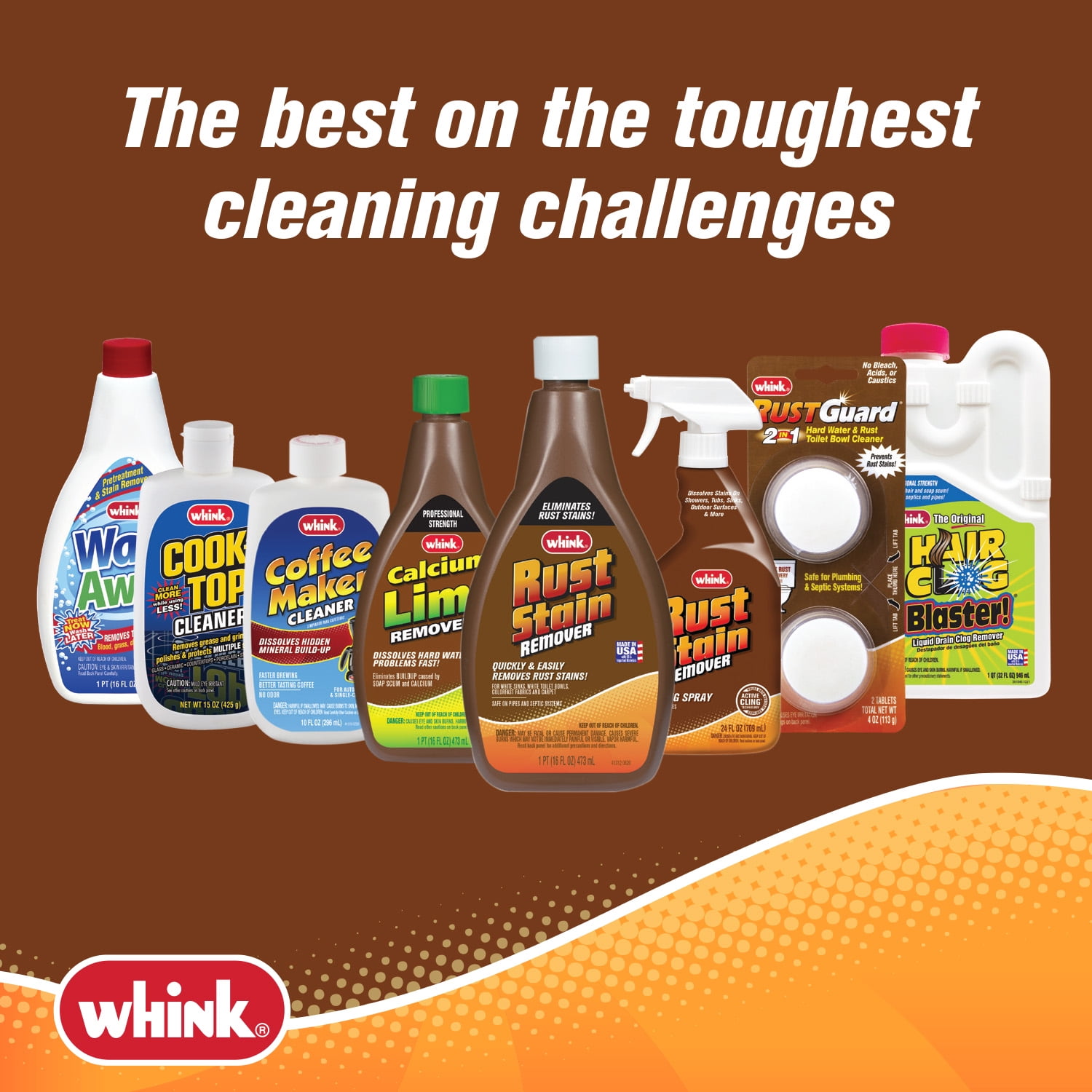 Whink Rust Stain Remover Liquid for Toilets Sinks and Fabrics (10 oz) mkyug