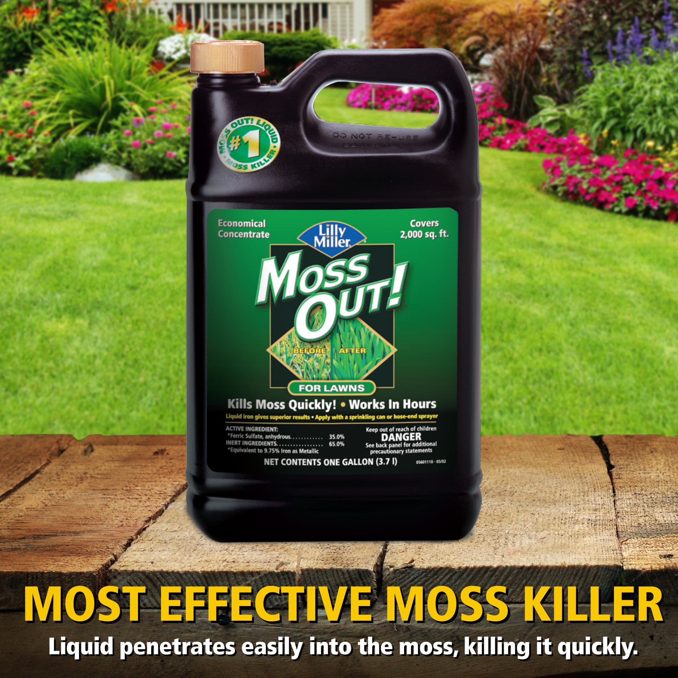 Lilly Miller Moss Out! Lawn Moss Killer Herbicide Concentrate (128 fl oz) nnw33