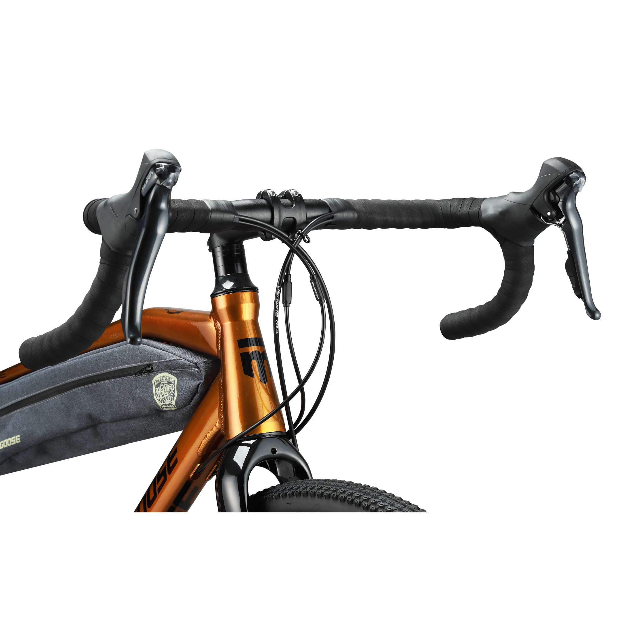 Mongoose Guide Sport Gravel Bike, 18-Speed All-Terrain Road Bicycle (Copper, 700c Wheel) ys9p6