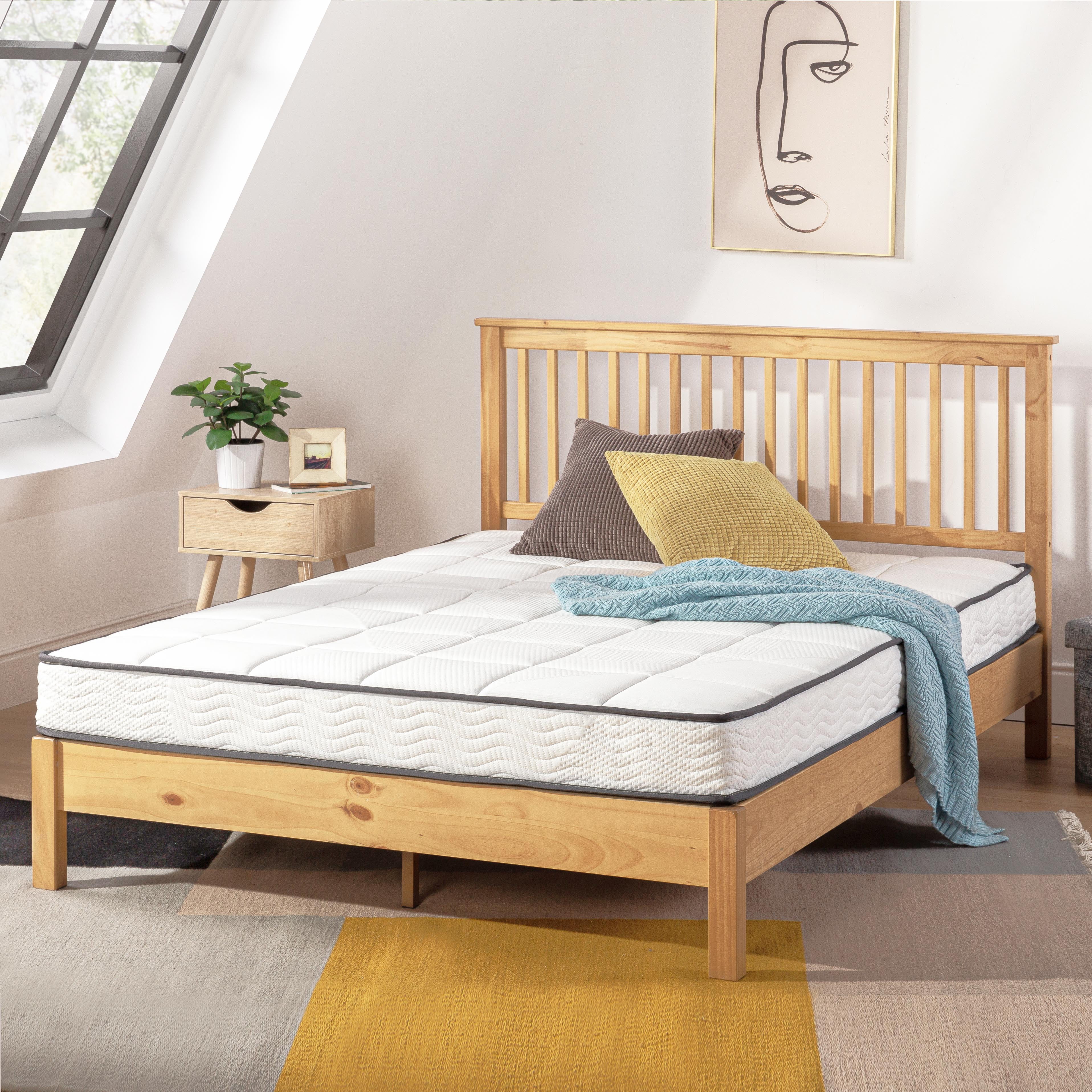 Mellow Classic Bonnell Spring Mattress with Comfort Foam Top (White, King, 6 in) 6zg05