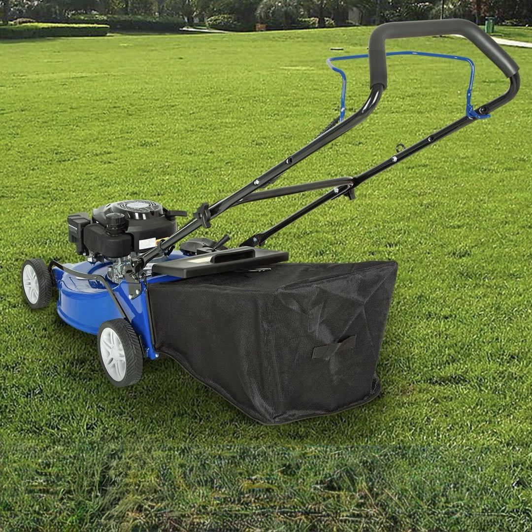 ANLIBATT 21 Inch Gas Lawn Mower, 201cc 4-Cycle OHV Engine Walk-Behind Push Mower with Bagging (Black, 21 in) p40xx