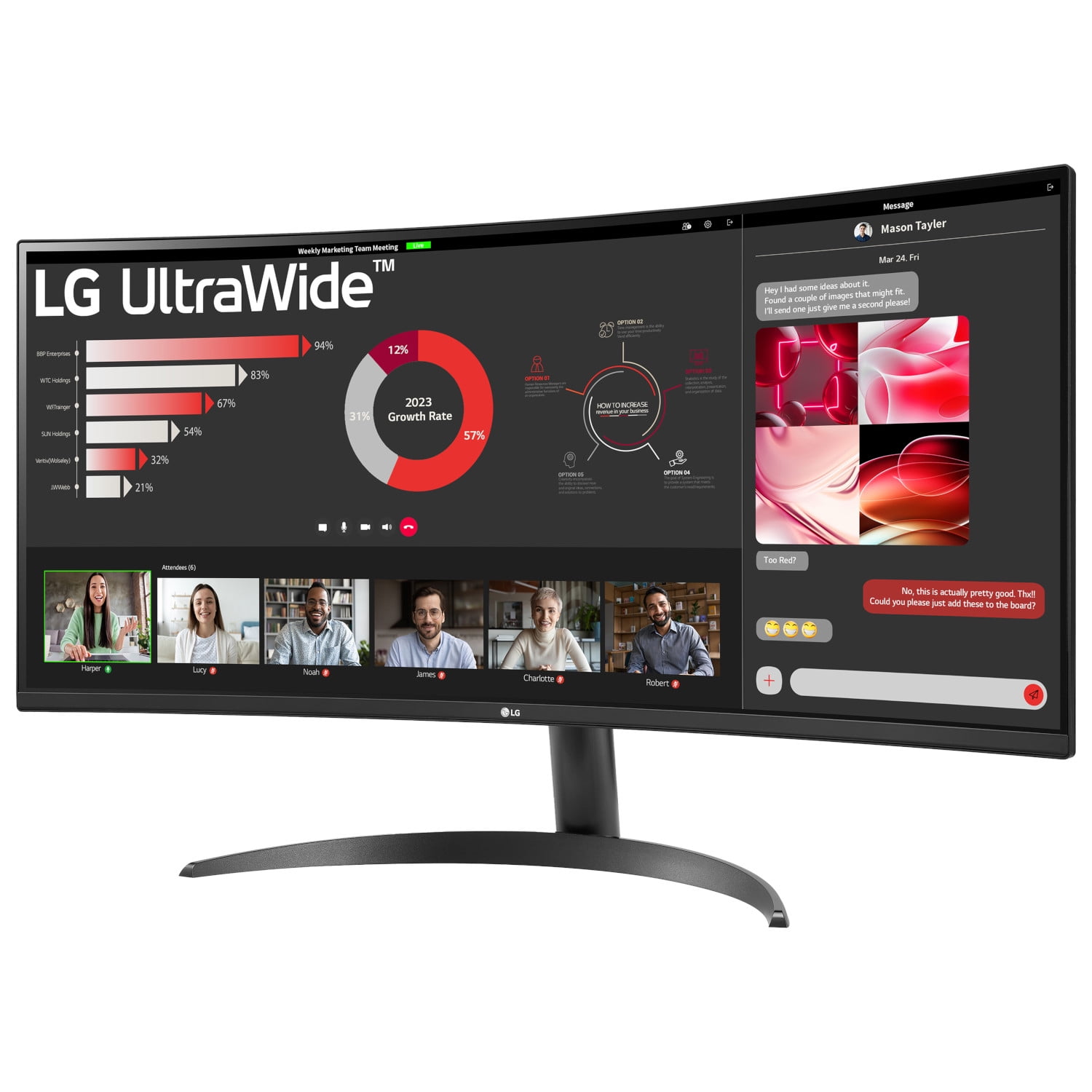 LG 34 in Curved UltraWide WQHD 1440p HDR 10 100Hz Monitor (Black, 34 in) epaky