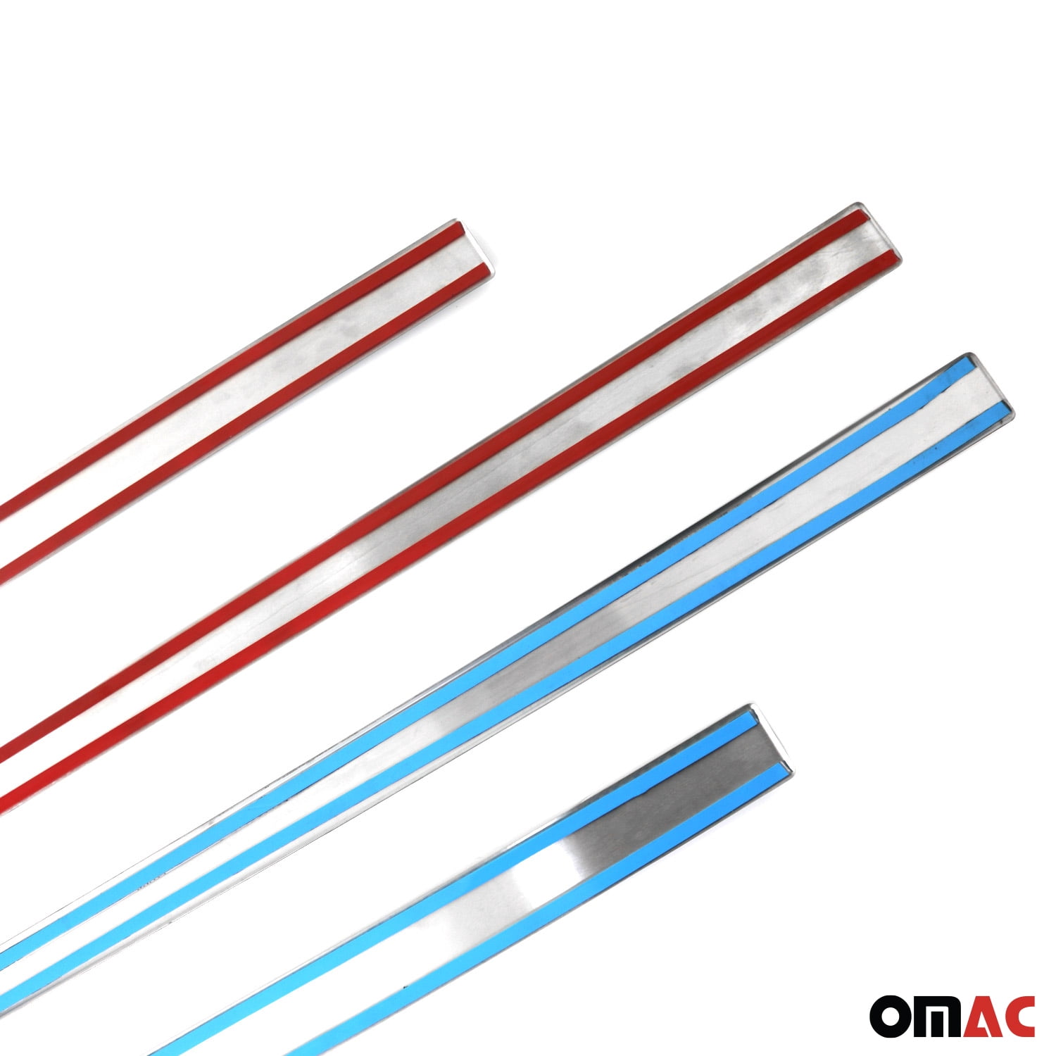 OMAC Side Door Molding Trim for Mitsubishi Eclipse Cross 2018-2024 (Silver, 4-Piece Set) zbysu