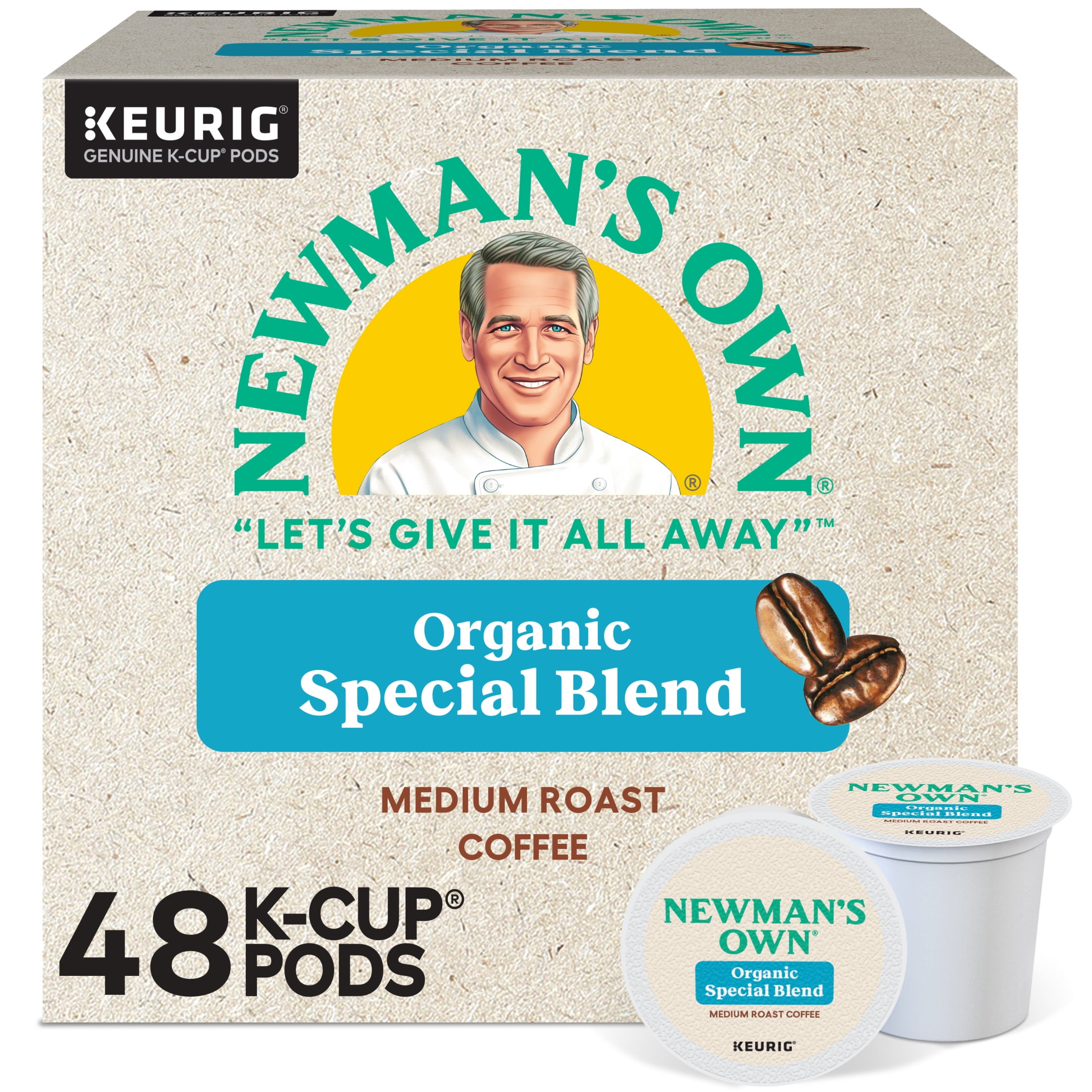Newman's Own Organics Special Blend Coffee Pods, Medium Roast (48 Count) zcf4y