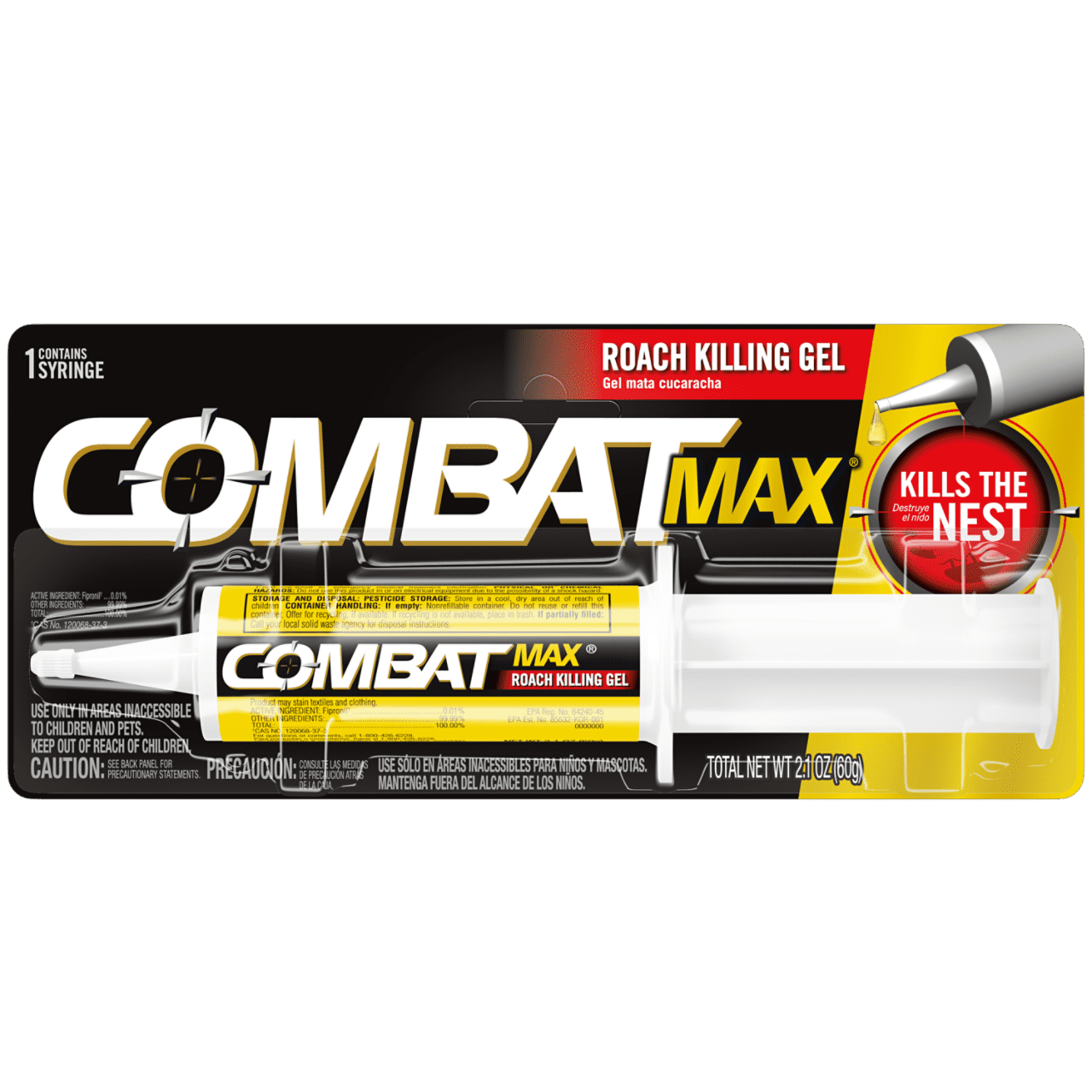 Combat Max Roach Killing Gel Indoor and Outdoor Pest Control (12 Pack, 2.1 oz) fl1go