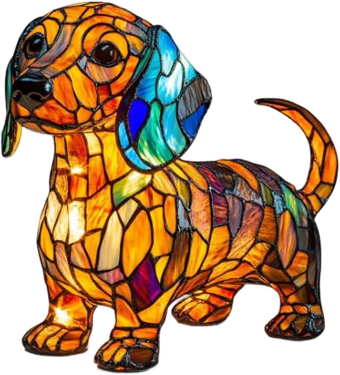 KUKIDSVO Dachshund Night Light, Dog Series Art Table Lamp, Decorative LED Pet Theme Decor (5.1 in) ub8e2