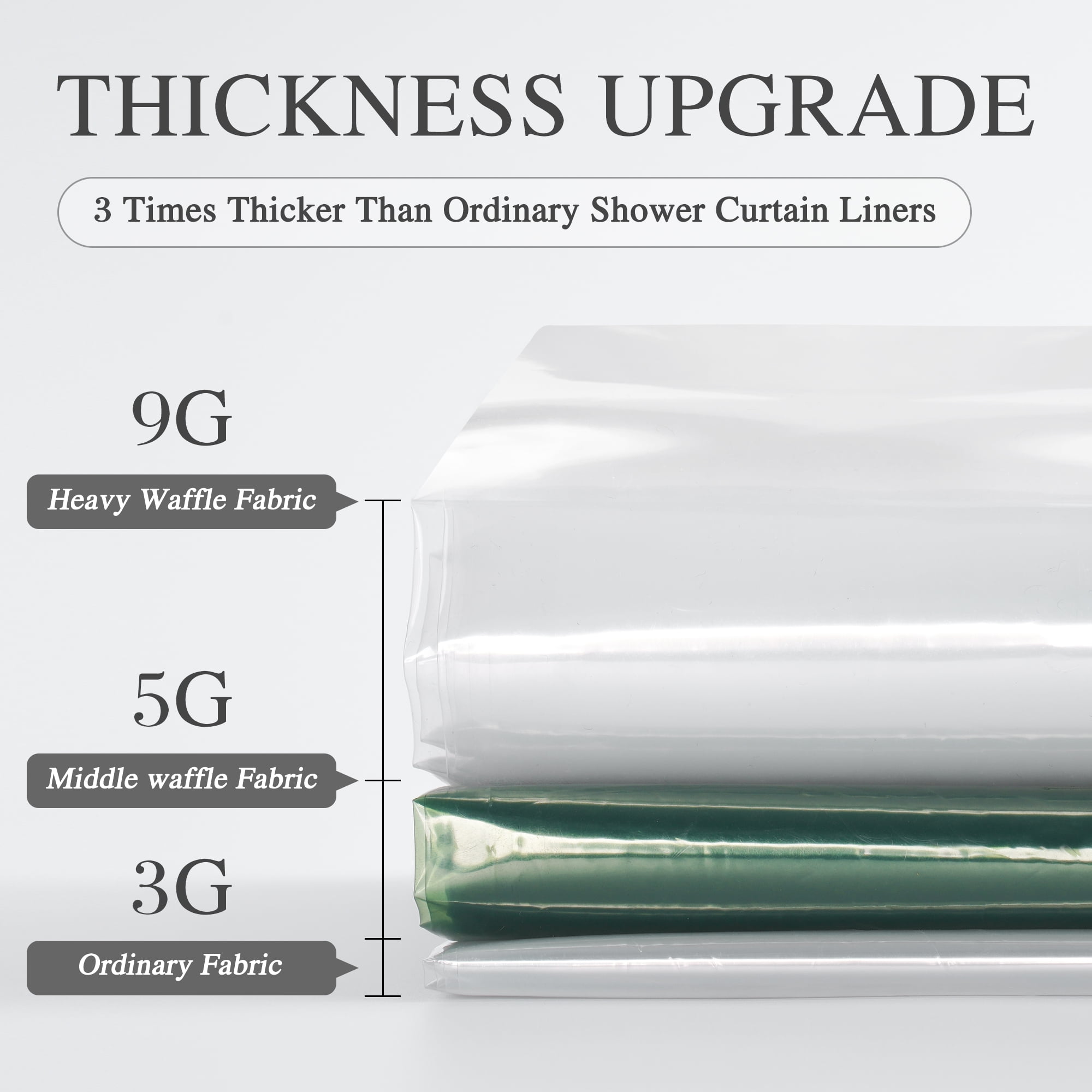 Inosoo Extra Long Shower Curtain Liner, Heavy Duty Waterproof PEVA Plastic with Magnets (Clear, 72 in x 78 in) 5ii2k