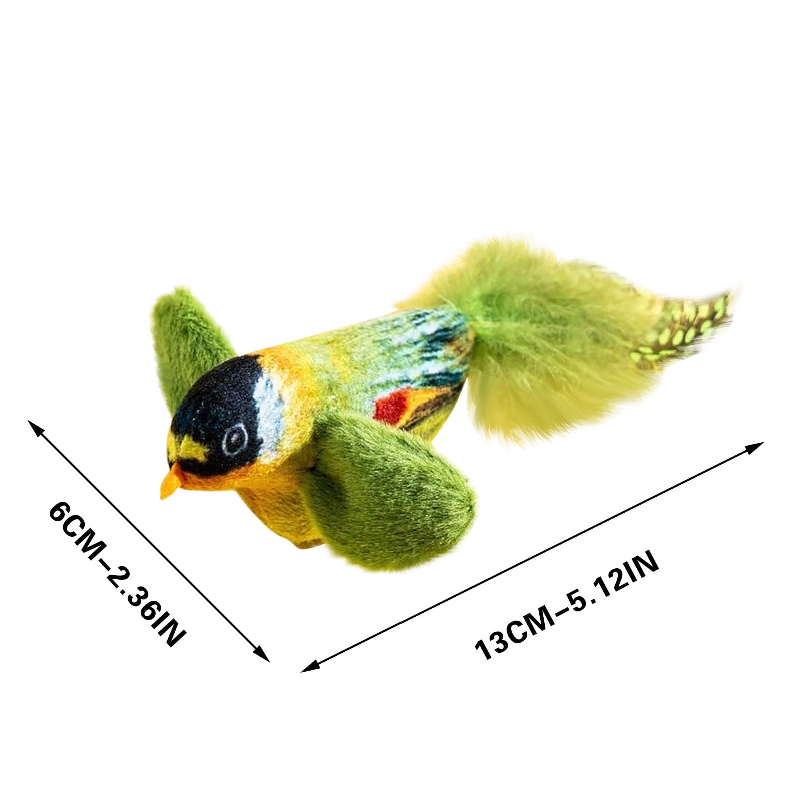 Infidev Interactive Flying Bird Cat Toy, Electric Flapping Wing Simulation Sparrow with Chirping Sound (Green, 1 Pack) 8y2wb