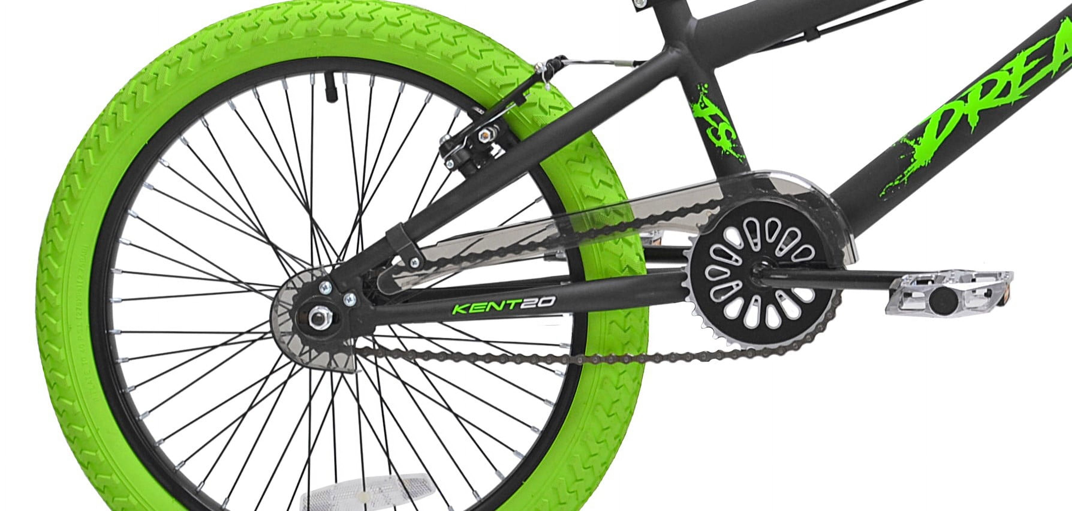 Kent Bicycles Dread BMX Freestyle Bike (Green/Black, 20 in) hyagd