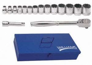 Williams 16-Piece 3/8-Inch Drive Metric Socket and Drive Tool Set (Chrome Vanadium Steel, 16-Piece) bt02m