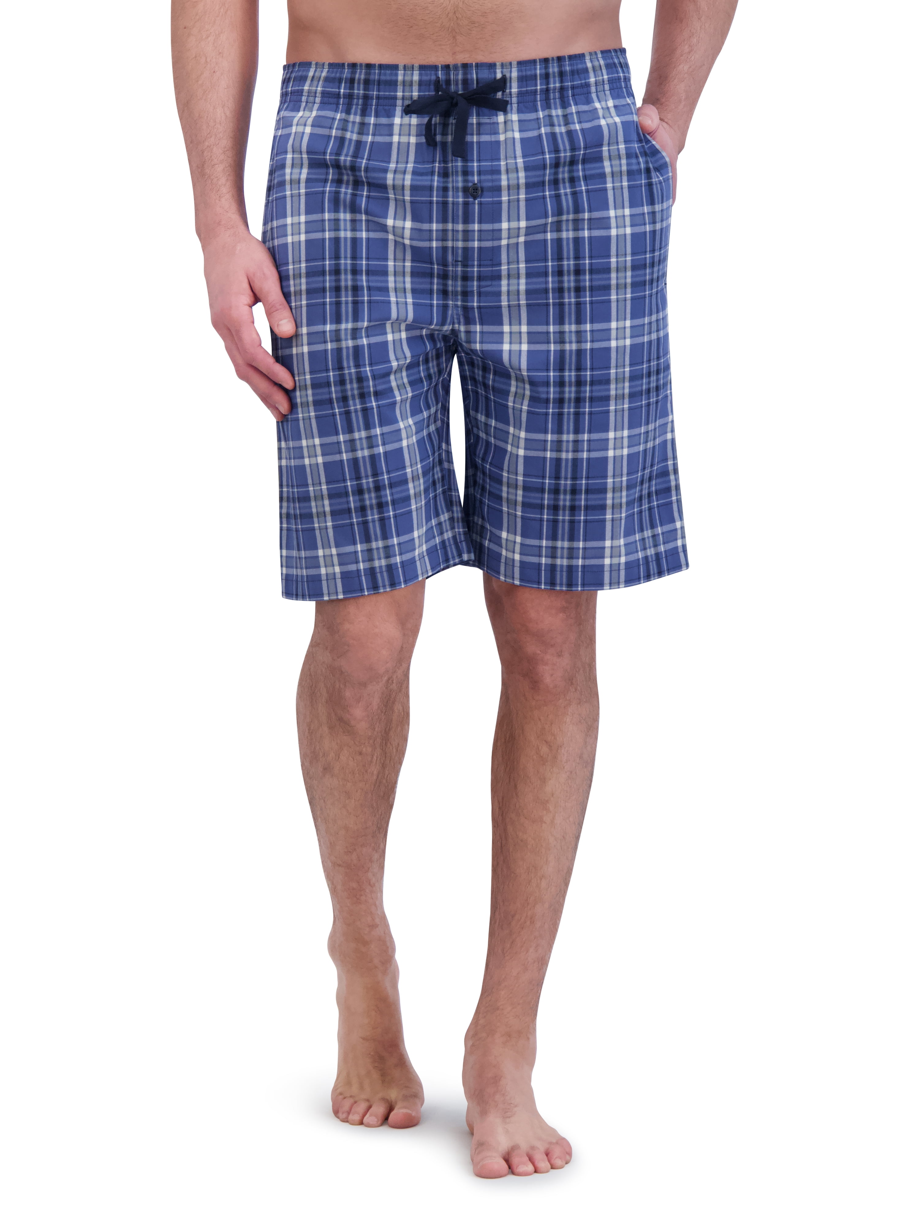 Hanes Men's Woven Stretch Sleep Jam Shorts (Red, 2-Pack) e4506