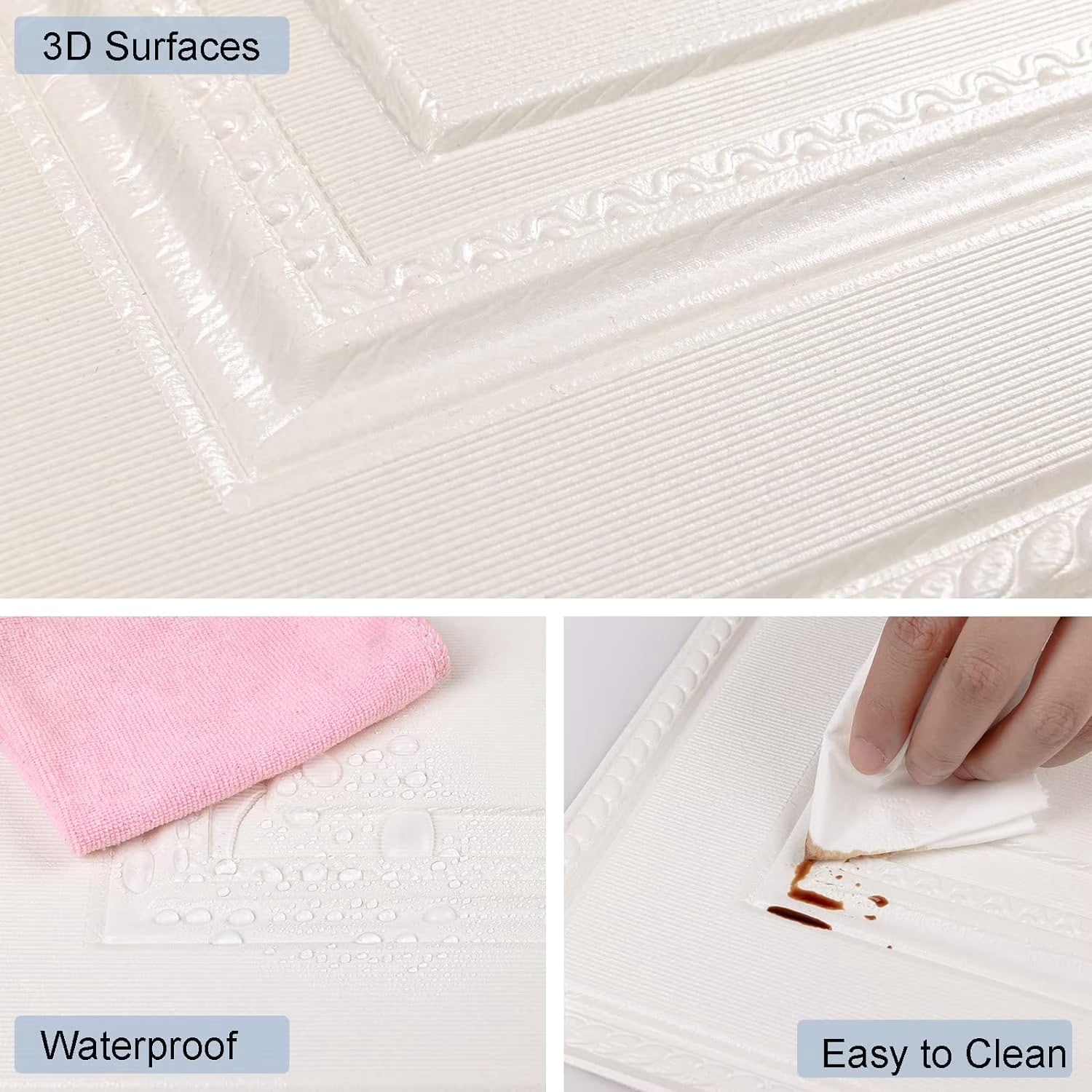 Abyssaly Peel and Stick Ceiling Tile 3D Wall Panels for Home Decor (White, 16 Pcs, 21 sq.ft.) 4hb7h