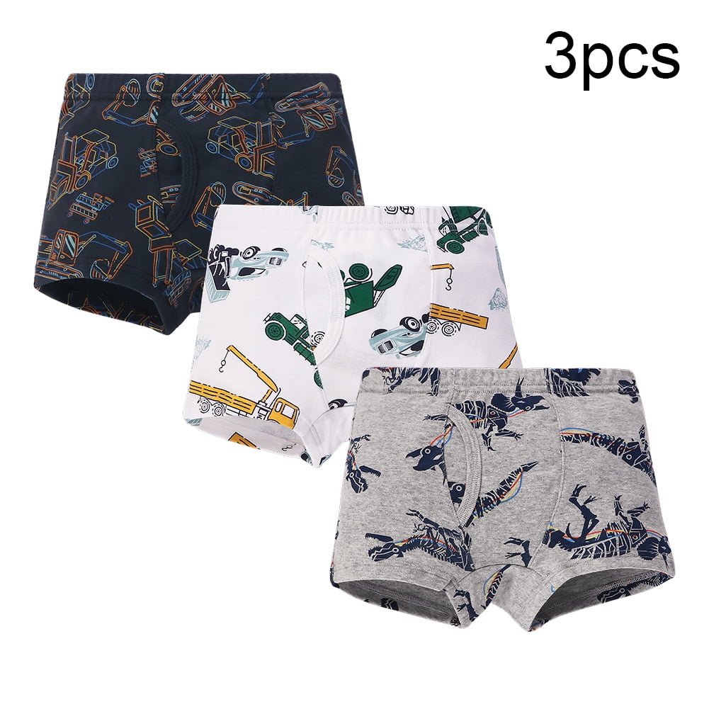 Esaierr Boys Dinosaur Boxer Briefs Soft Cotton Underwear (Multi-Pack, 3-8 Years) a3k80