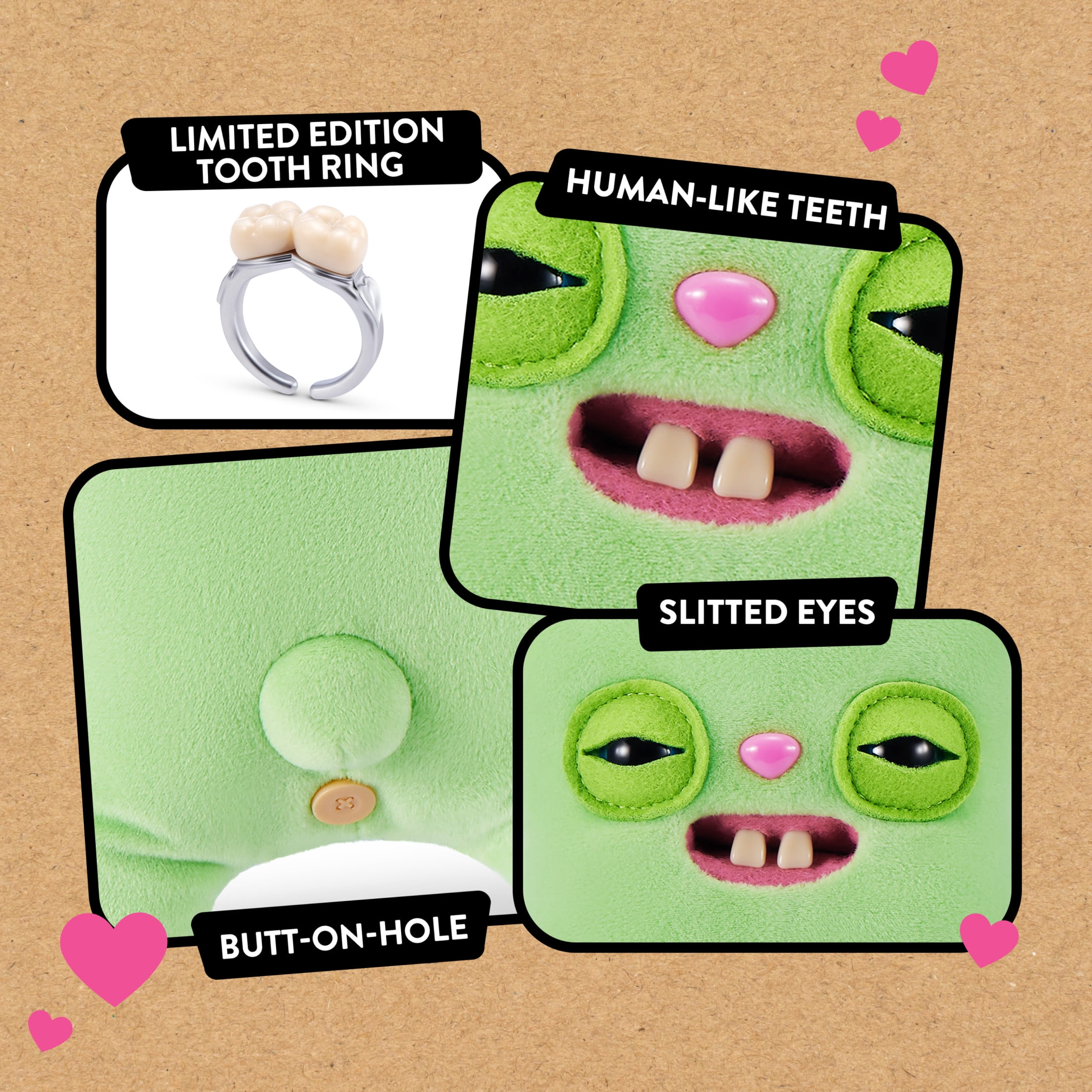 Fuggler Wedding Fuggs Plush Toy Set, Funny Ugly Monster Stuffed Animals (2-Pack, 9 in) bgynh