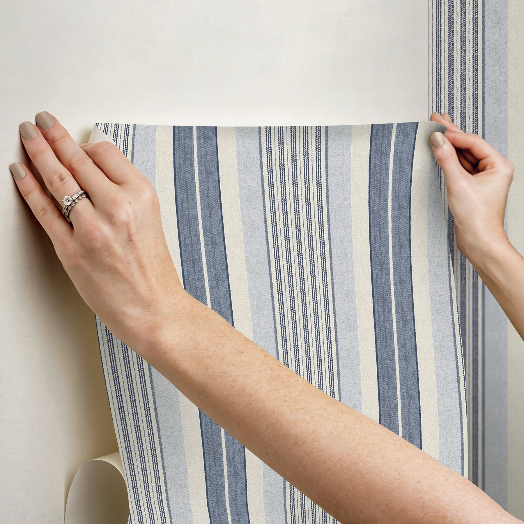 NuWallpaper Waverly Escot Peel and Stick Wallpaper (Blue, 20.5 in x 18 ft) p31jv