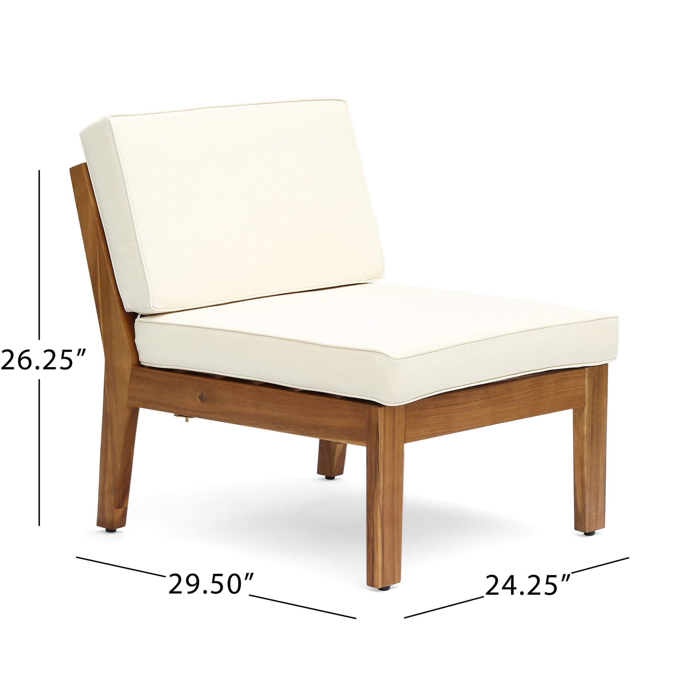 Christopher Knight Home 6-Piece Acacia Wood Outdoor Sectional Sofa Set with Patio Coffee Table (Beige, 6-Piece) tn92a