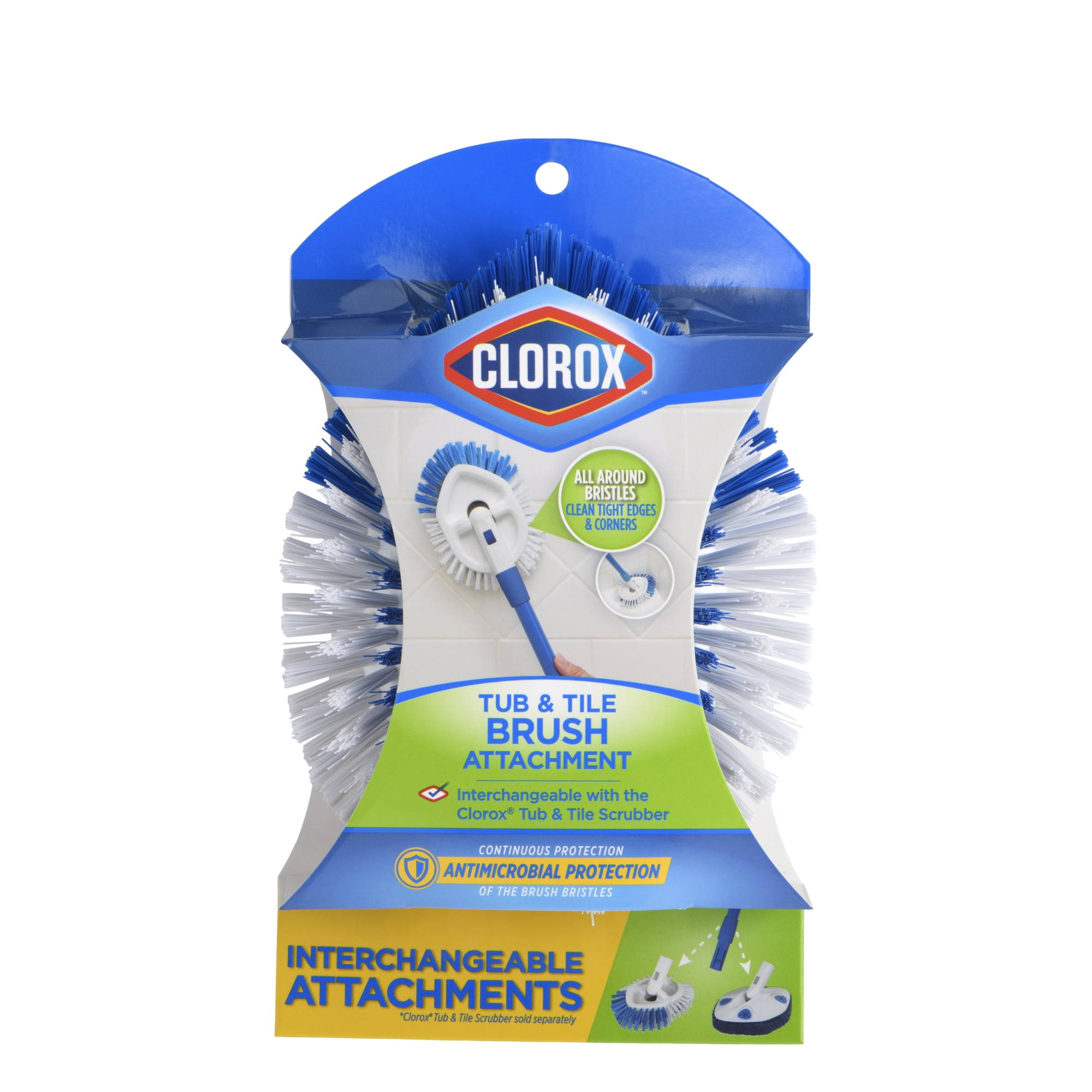 Clorox Tub & Tile Brush Replacement Head (White, 1 Pack) dj9lx