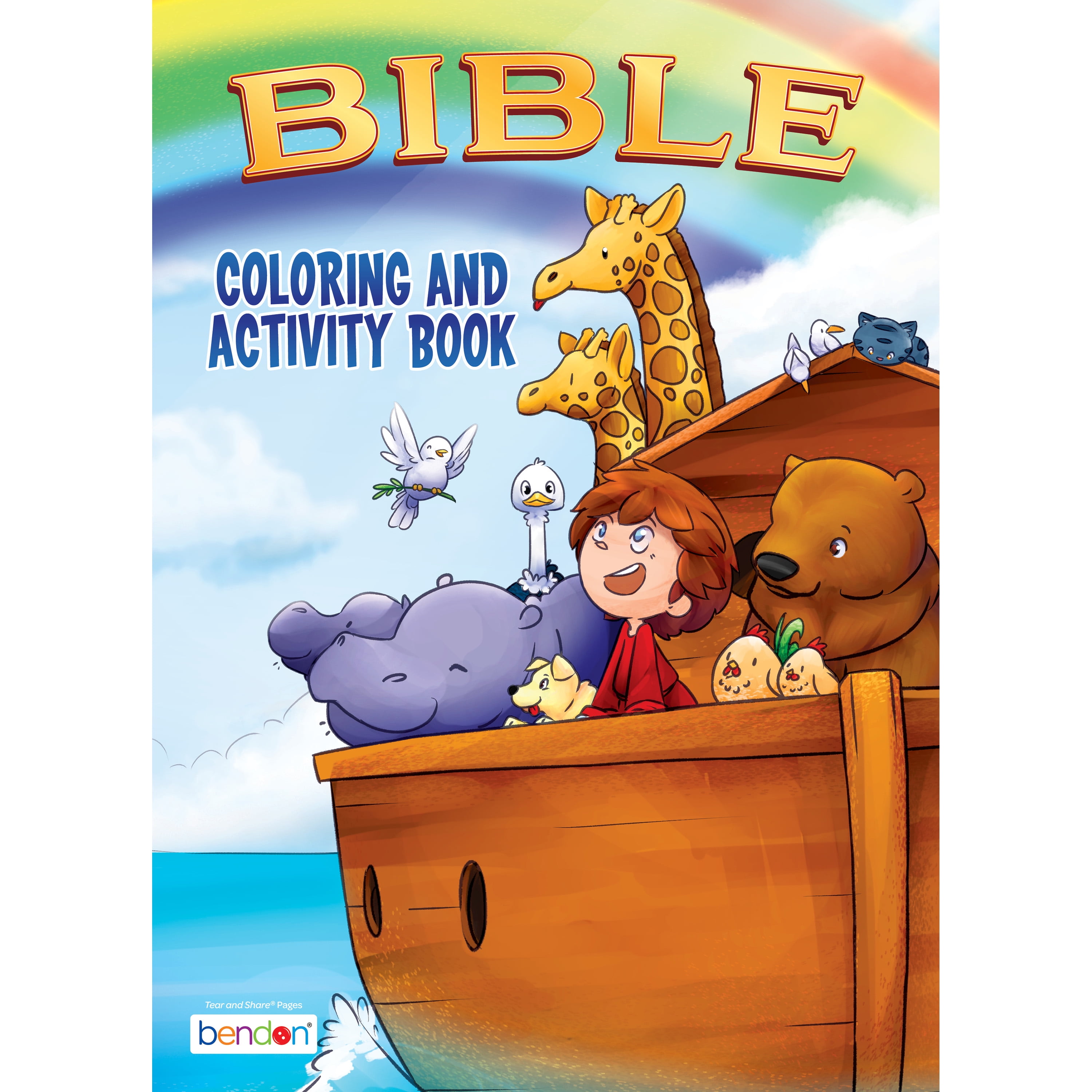 Bendon Bible Coloring and Activity Book for Kids, Educational Religious Learning (64 Pages, 7.75 in x 10.75 in) 8kveg