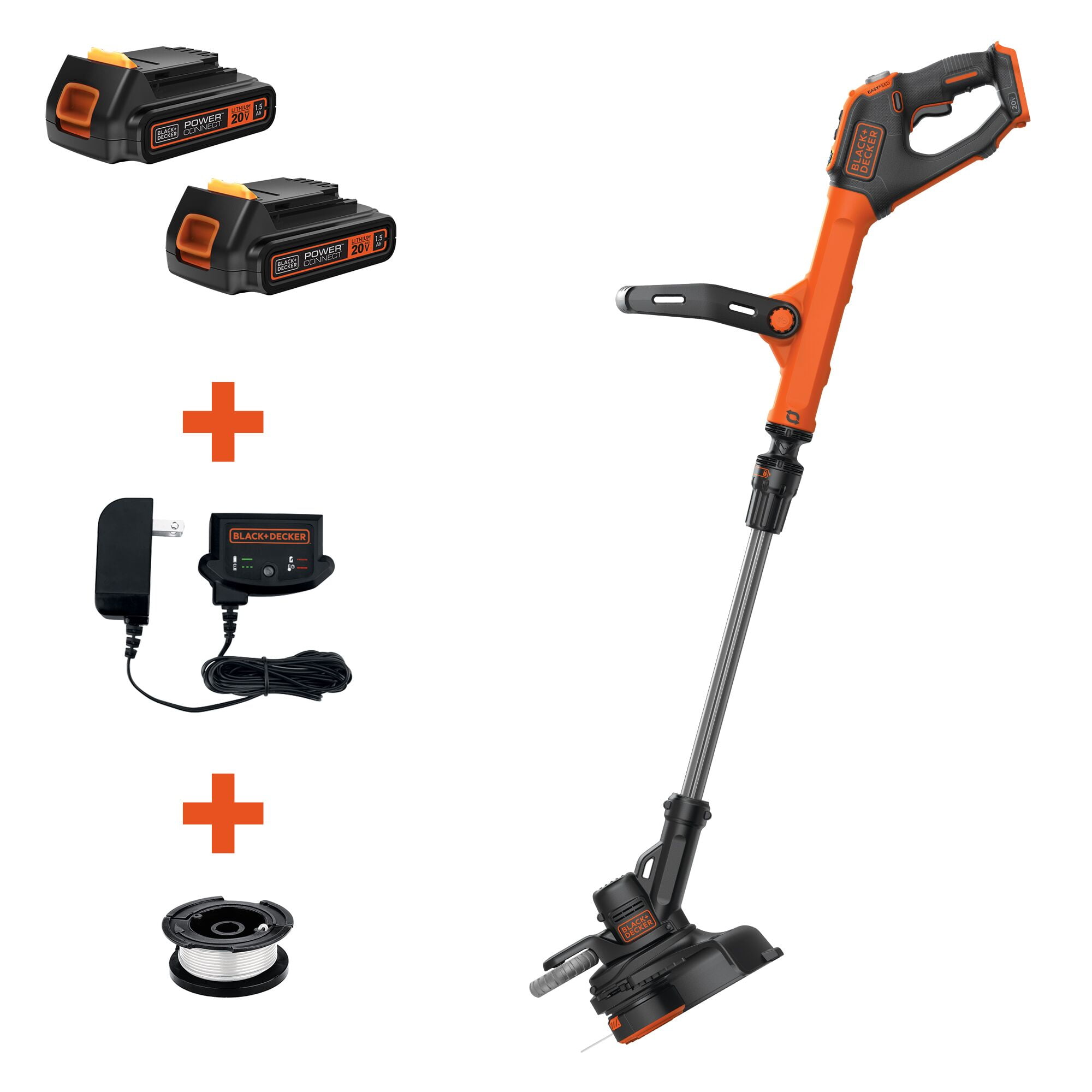 BLACK+DECKER 20V MAX Cordless String Trimmer and Edger Kit (Black, 12 in) iptol