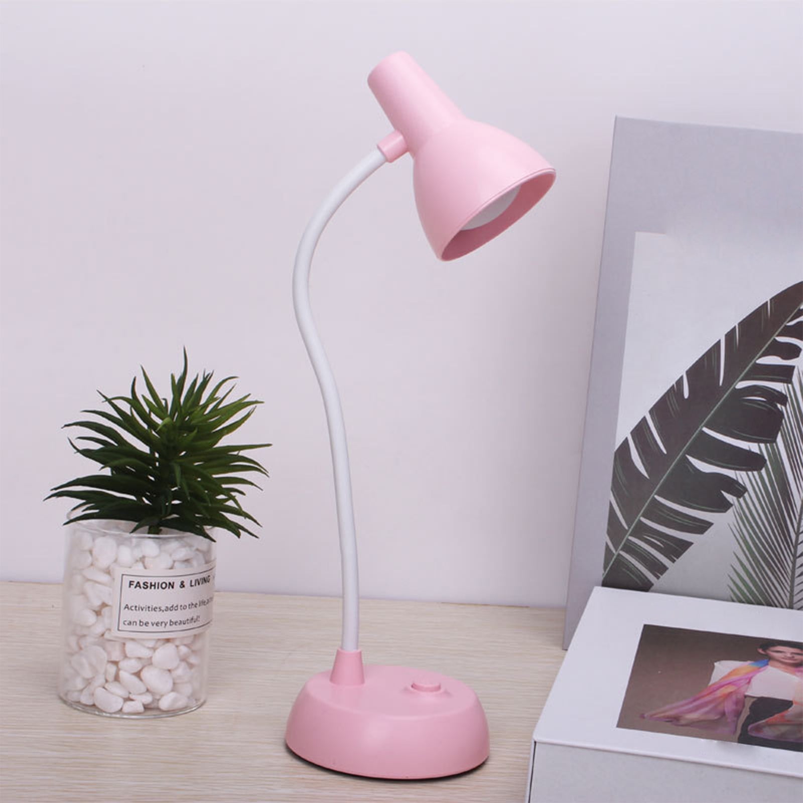 QAZbgdl LED Desk Lamp, Eye-Protection Reading Light with 360° Flexible Neck (White, 12.4 in Height) 6akta