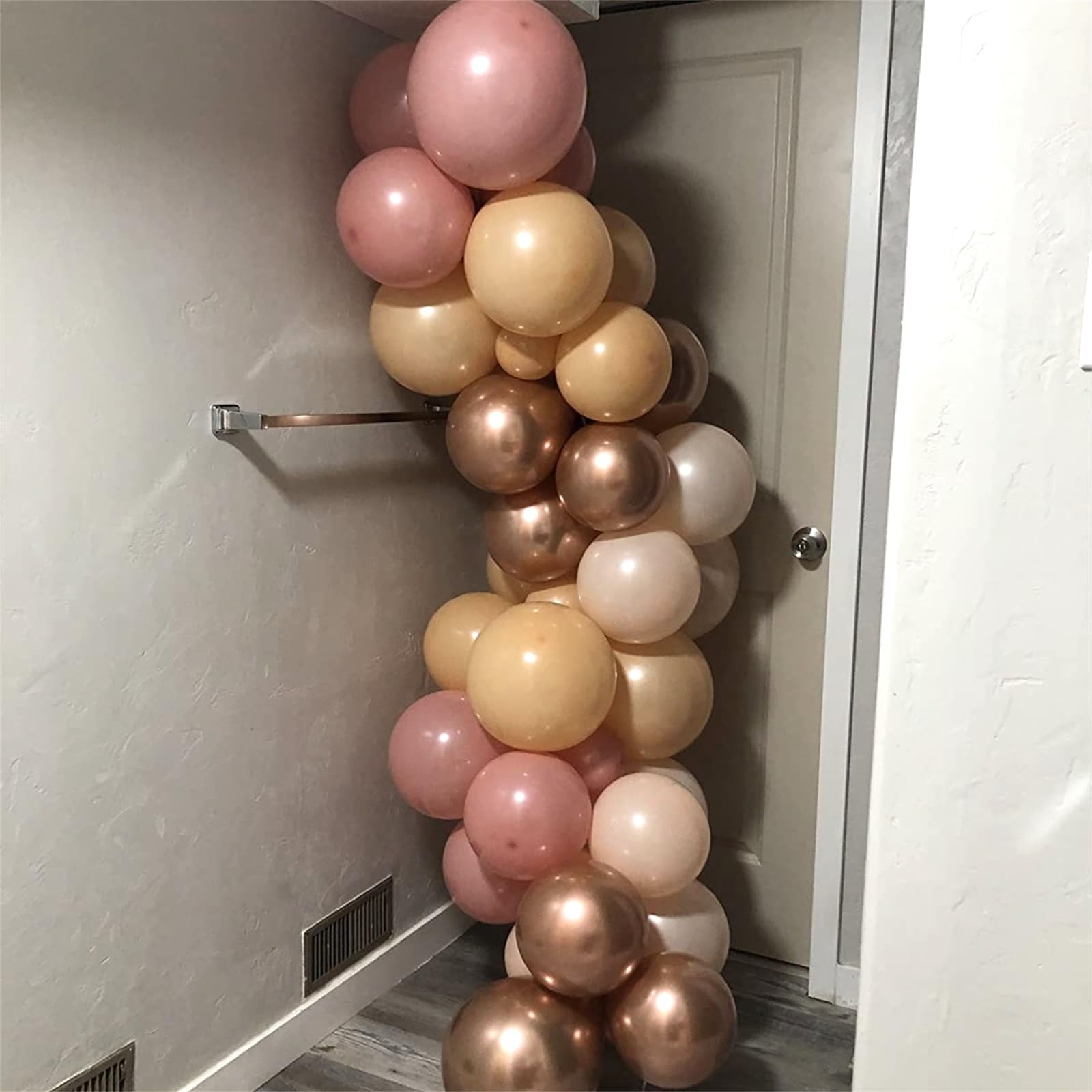 Qiameng Dusty Pink and Beige Balloon Arch Kit, Boho Party Decorations for Wedding and Birthday (Multicolor, 60 Pack, 12 in) odsht