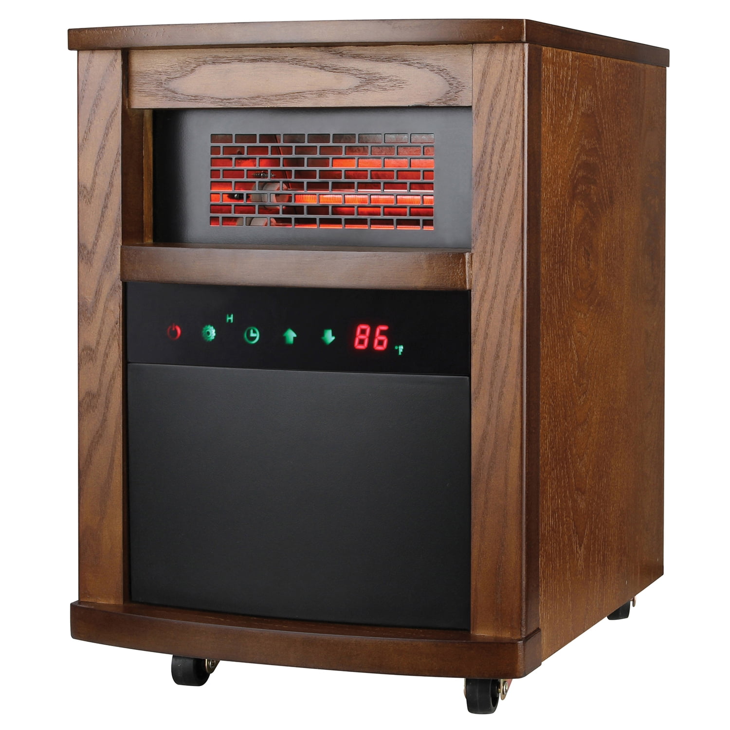 Comfort Glow Infrared Cabinet Heater with Thermostat and Remote (Brown, 1500 Watt) ifd28