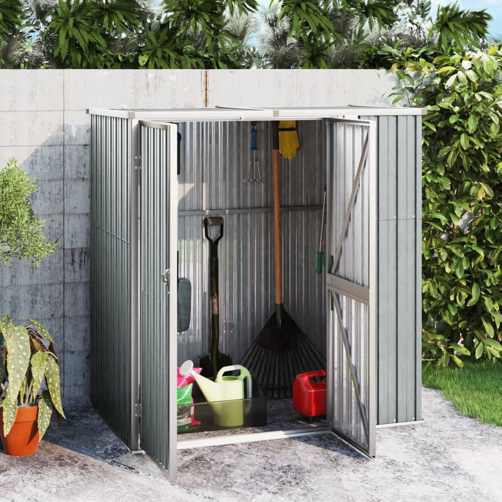 vidaXL Outdoor Storage Shed with Lockable Door (Black, 88.6 in x 35 in x 62.6 in) welud
