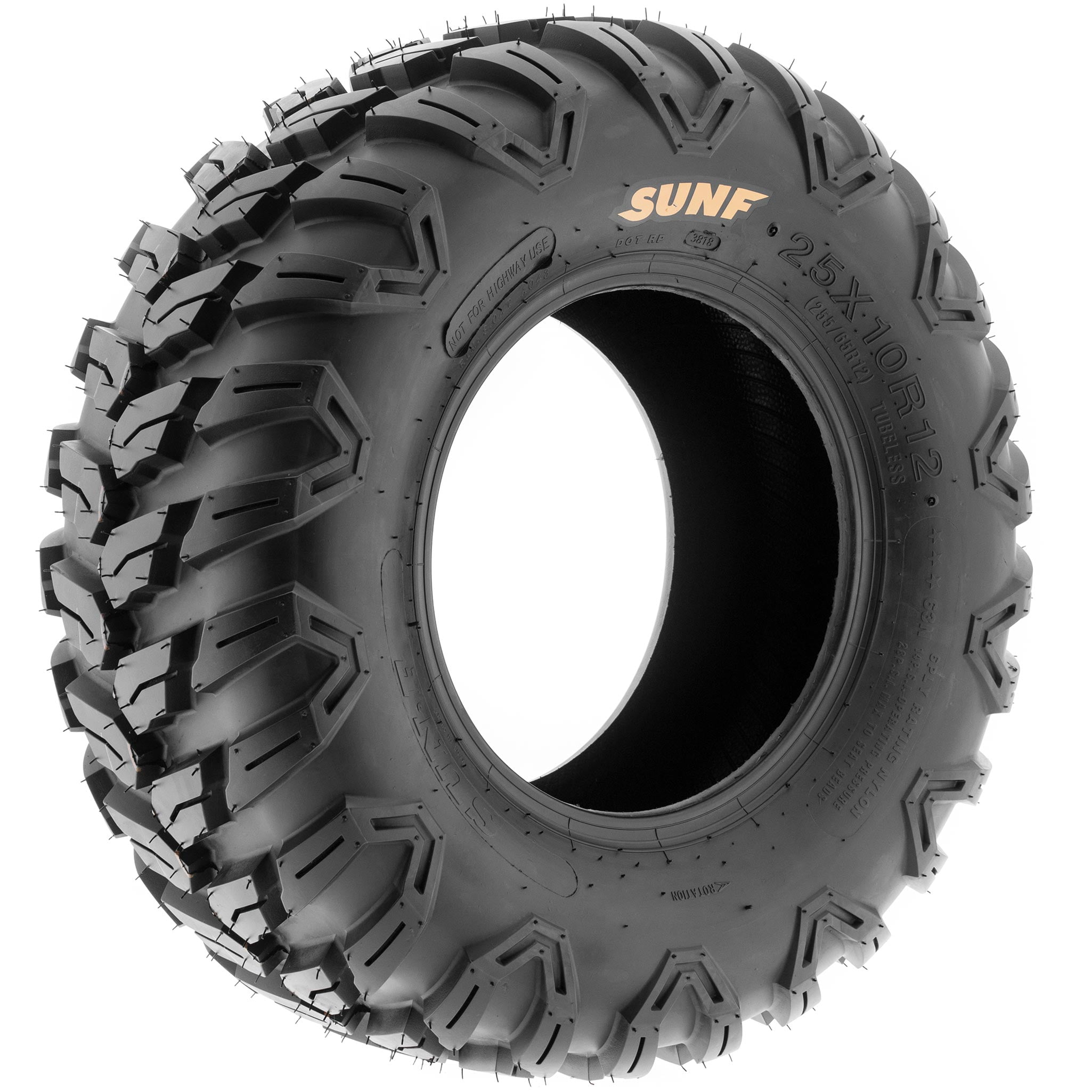 SUNF A043 All Terrain ATV UTV Tire 6-Ply Rated Off-Road Performance (27x11-12, Set of 2) oiczp