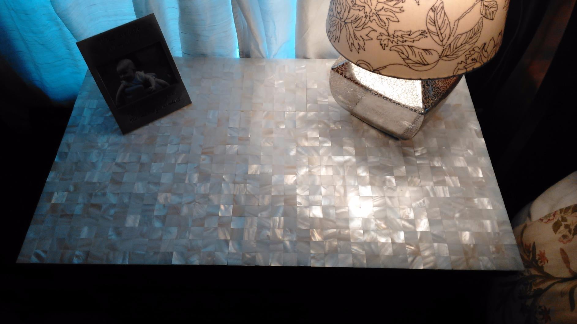 Art3d Peel and Stick Mother of Pearl Mosaic Tile, Seamless Square Wall Decor (White, 12 in. x 12 in., 6-Pack) eg4gv