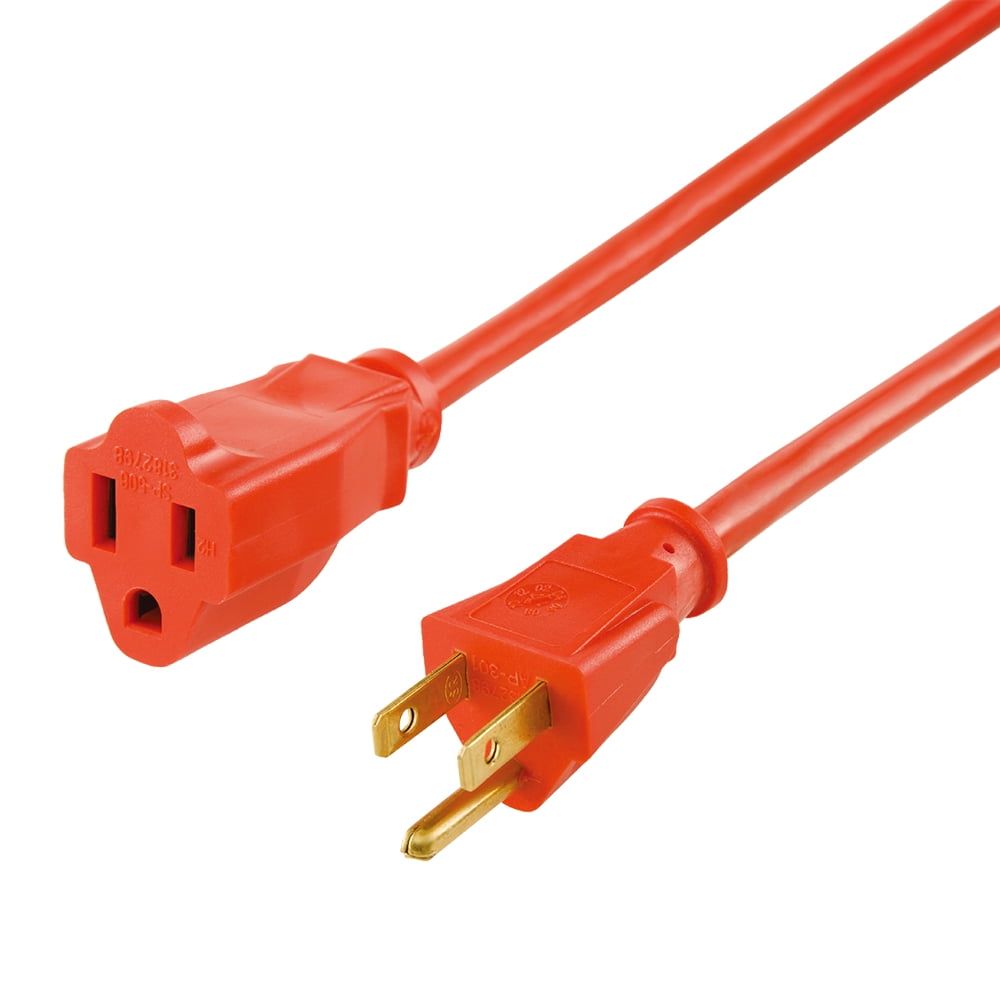 Hyper Tough 50 ft 16AWG 3-Prong Outdoor Extension Cord (Orange, 50 ft) qbaun