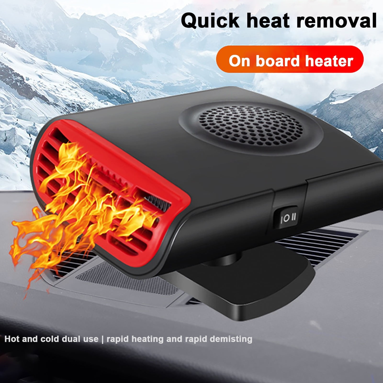 ZFYXGS Portable Car Heater and Windshield Defroster, 12V Electric Heating Fan for Vehicle Interior (Black) qv3yi