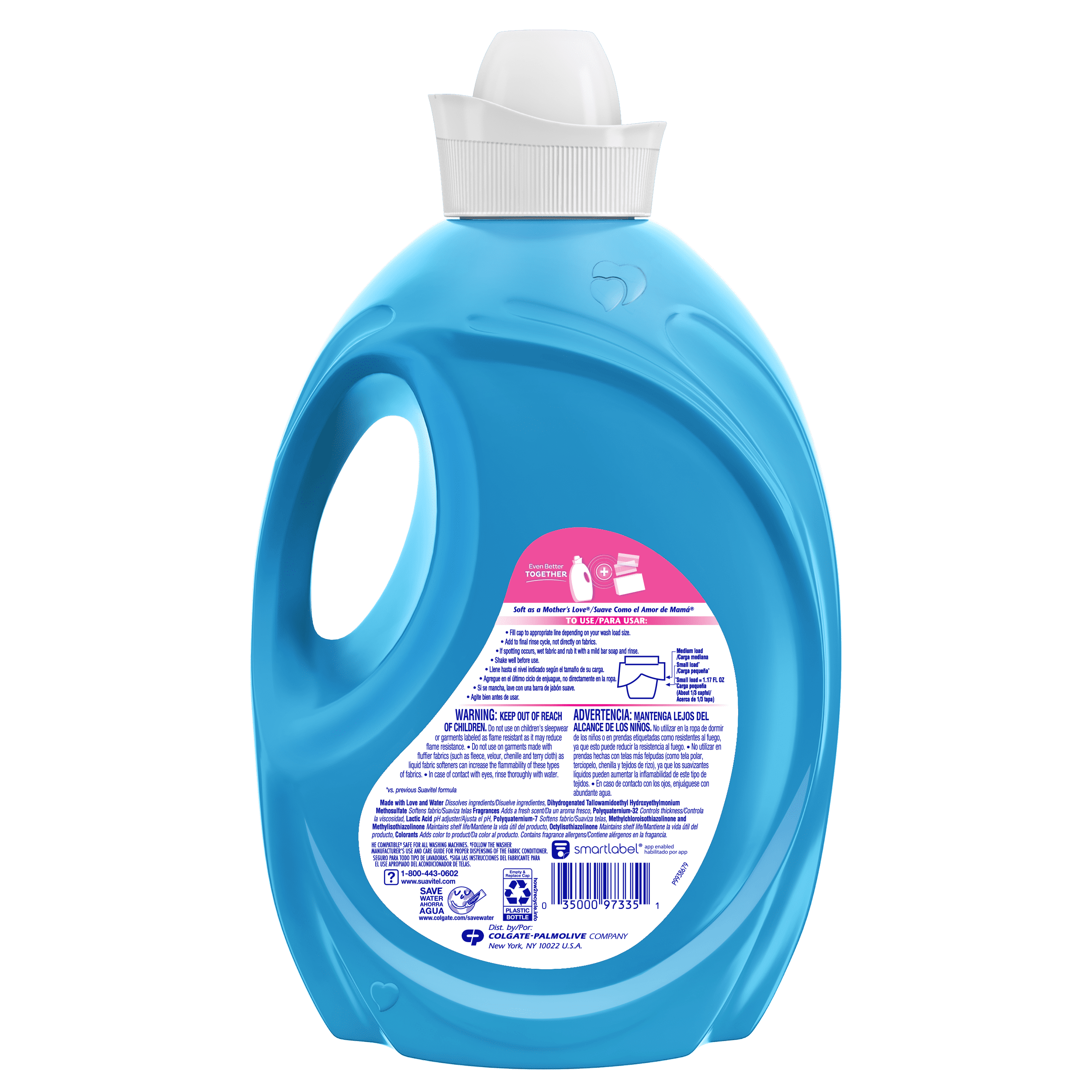 Suavitel Liquid Fabric Softener, Field Flowers, Long-Lasting Freshness (120 oz) 5witx