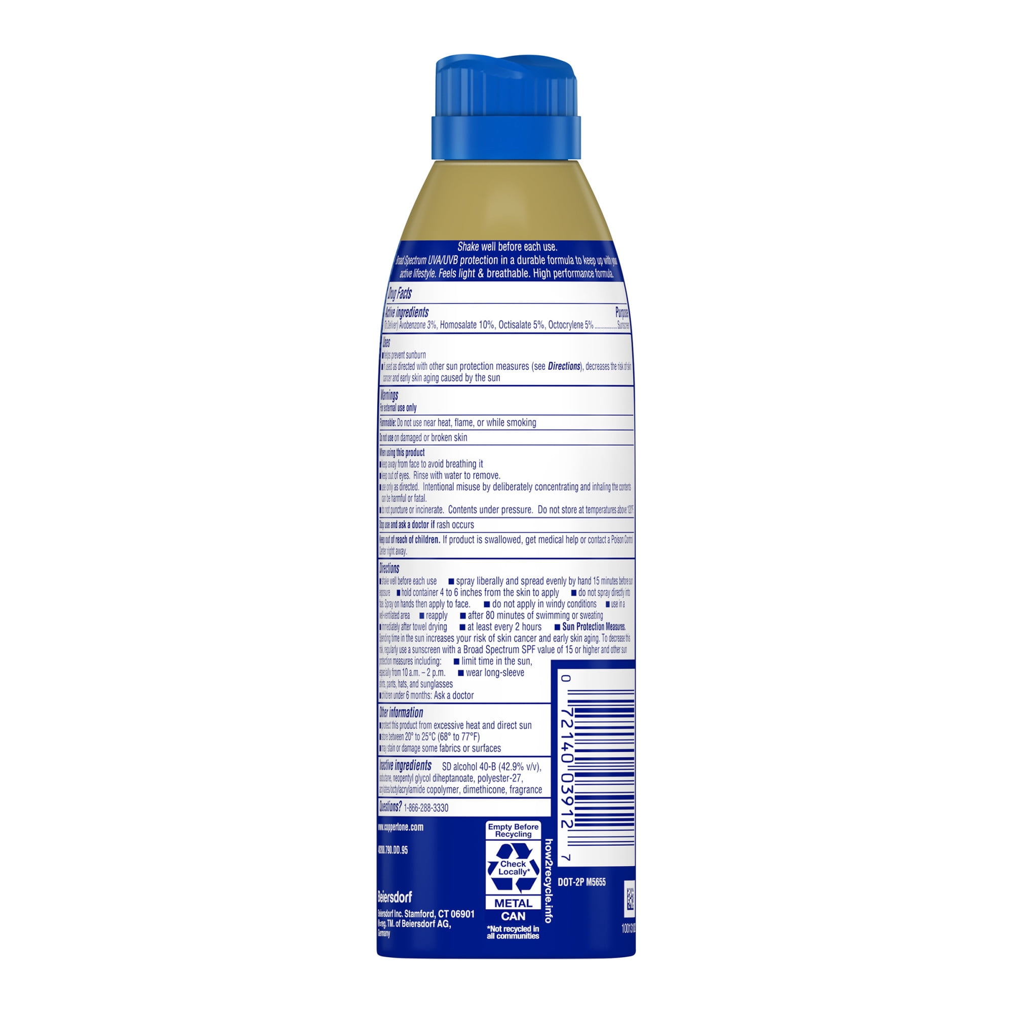 Coppertone Sport Sunscreen Spray SPF 50 Broad Spectrum UVA/UVB Protection (Ilona Maher Limited Edition, 5.5 oz) 8f7w0