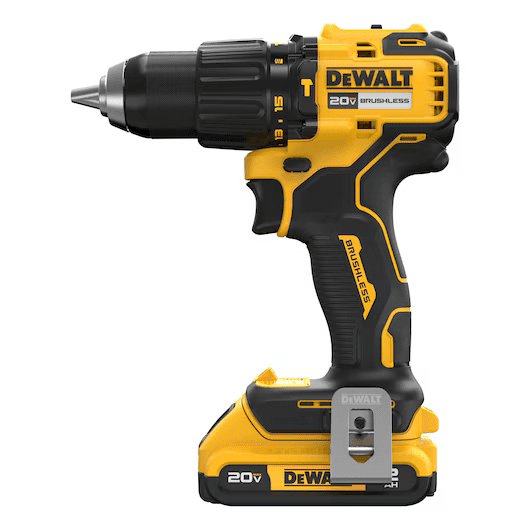 DEWALT 20V MAX Brushless Cordless 1/2-inch Hammer Drill Kit (Yellow, 1 Kit) jc38f