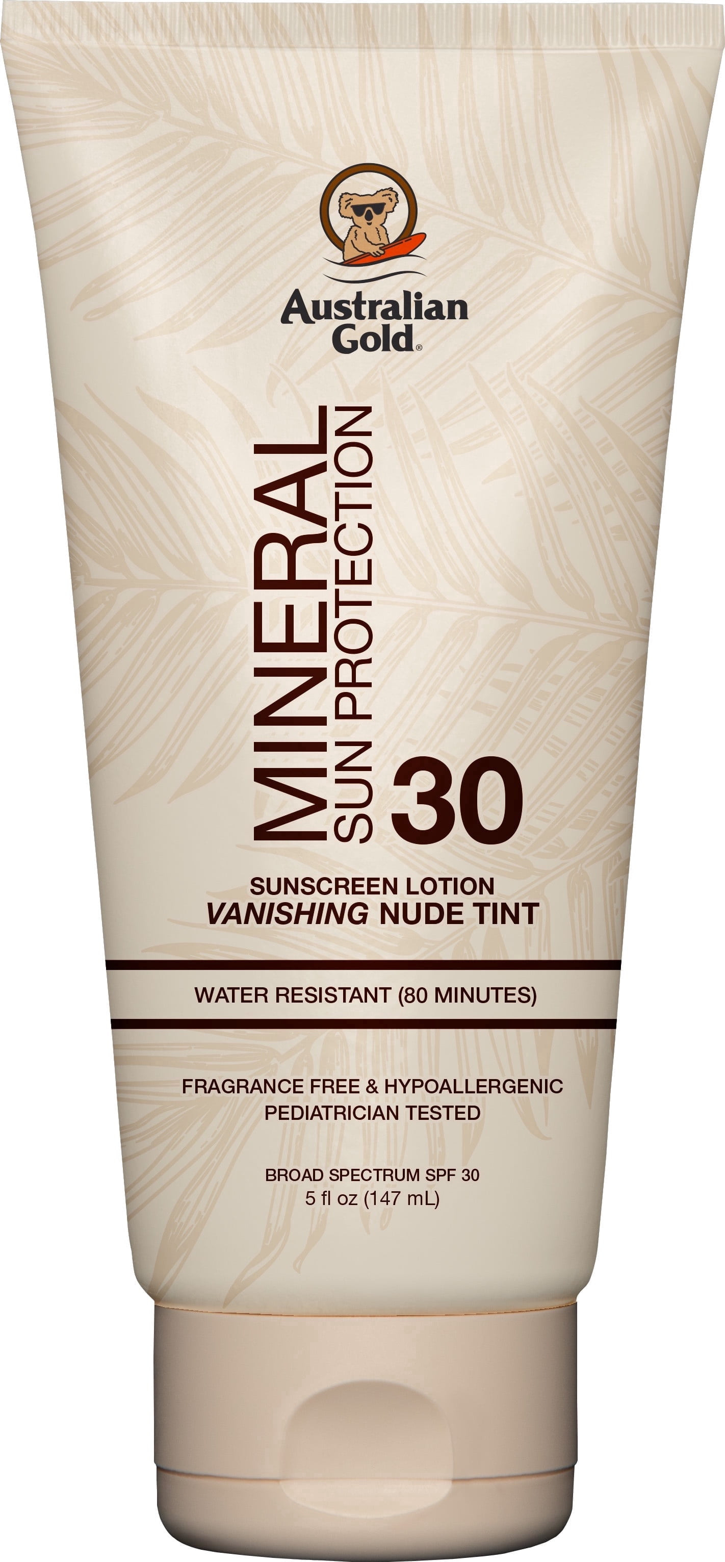 Australian Gold Hypoallergenic Mineral Sunscreen Lotion, SPF 50 Broad Spectrum Protection (Fragrance Free, 5 oz) 0c1ml