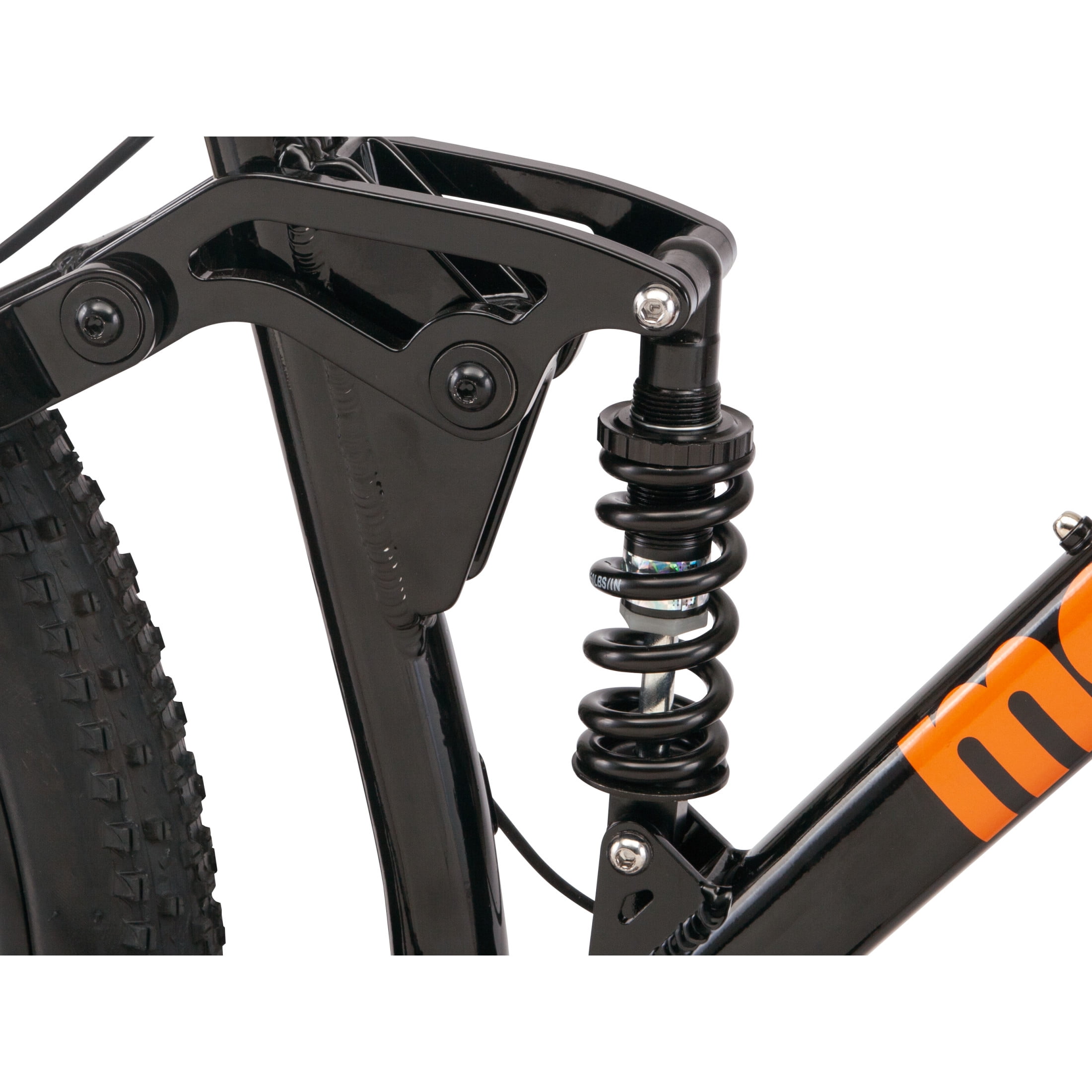 Mongoose Impasse 3.0 Dual Suspension Mountain Bike (Black/Orange, 29 in) 7zq5l
