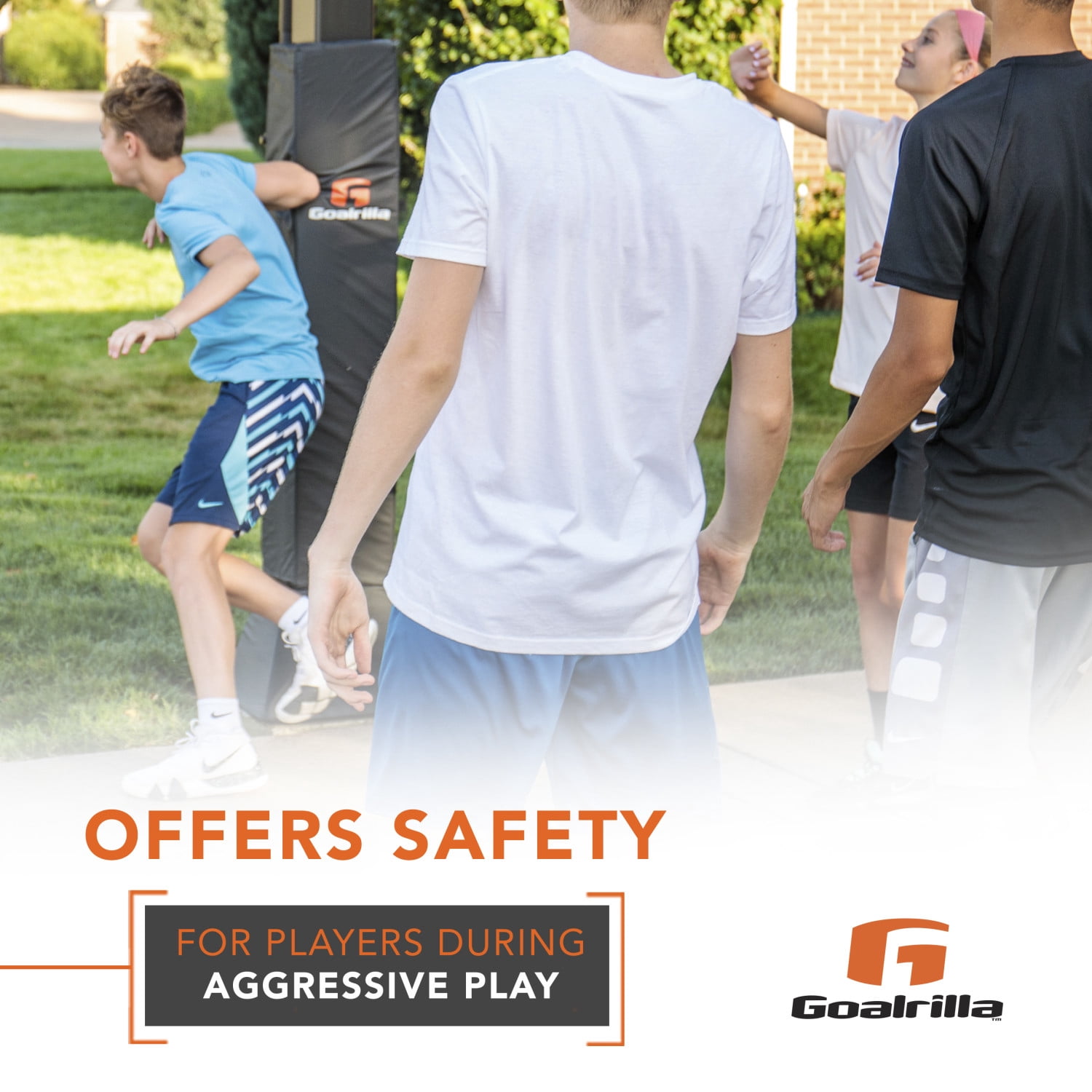 Goalrilla Universal Basketball Pole Pad, Protective All-Weather Safety Cushion (Black, 62 in) hrpr6