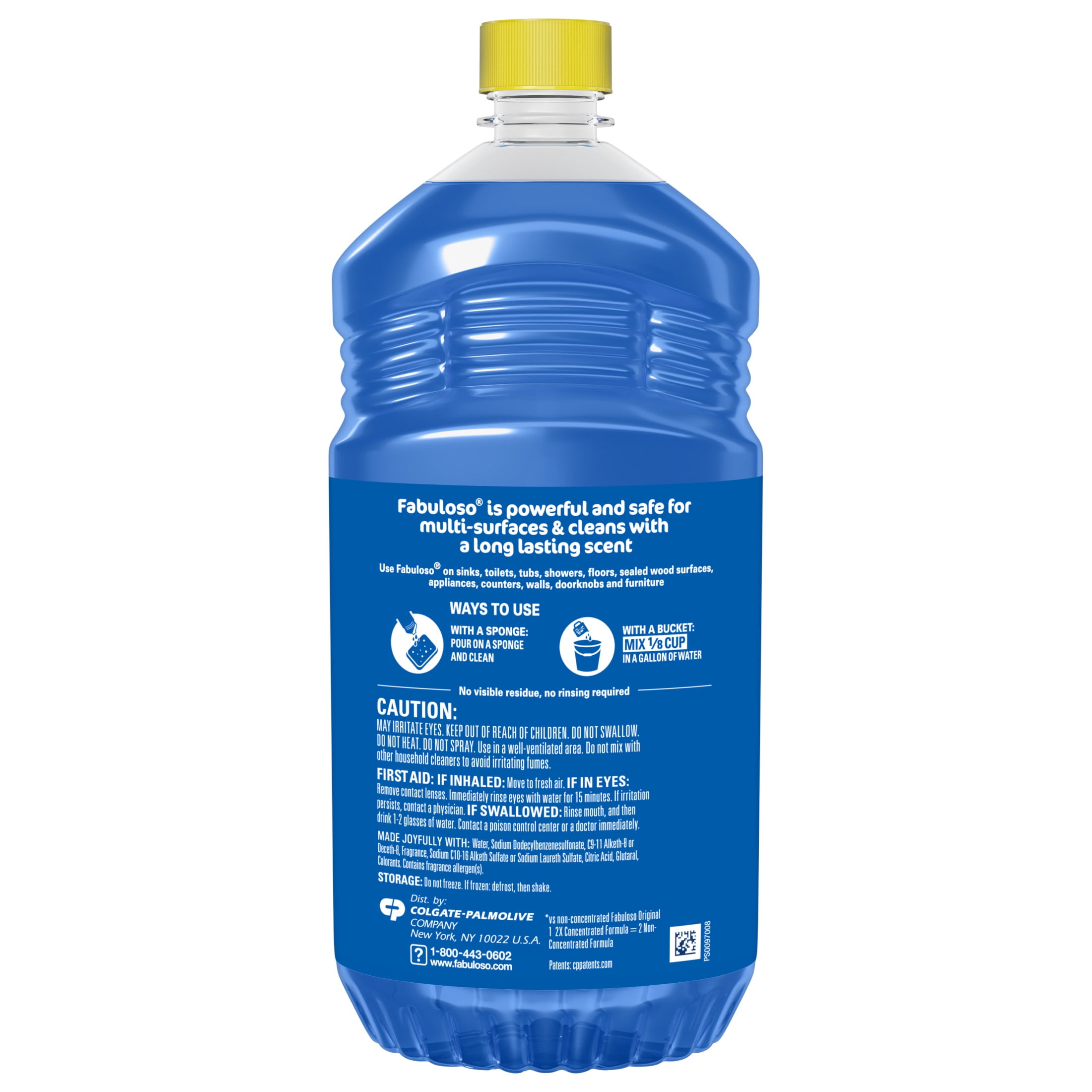 Fabuloso 2X Multi-Purpose Cleaner, Bleach Alternative, Spring Fresh Scent (56 fl oz) e3e2l