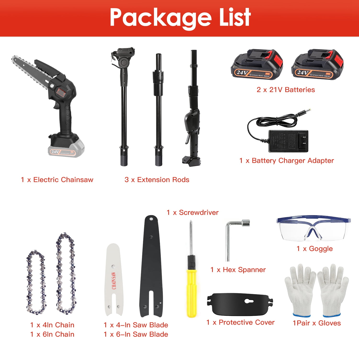 iMounTEK 2-in-1 Cordless Pole Saw and Mini Chainsaw, Adjustable Reach for Tree Trimming (Black, 71.3 in) s2zc6