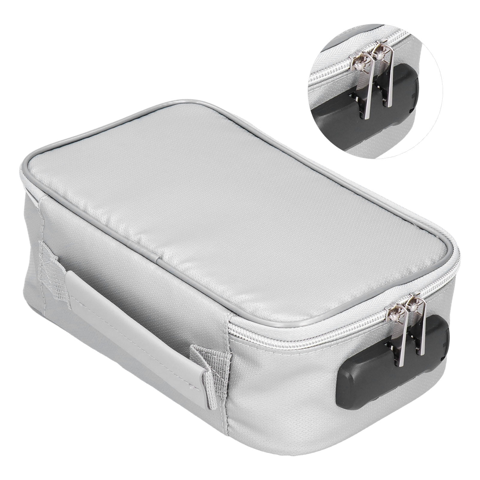 LYUMO Fireproof Document Storage Bag, Waterproof Zippered Security Pouch for Home Office and Travel (Silver, 9.4 x 5.5 x 2.8 in) l1l9i
