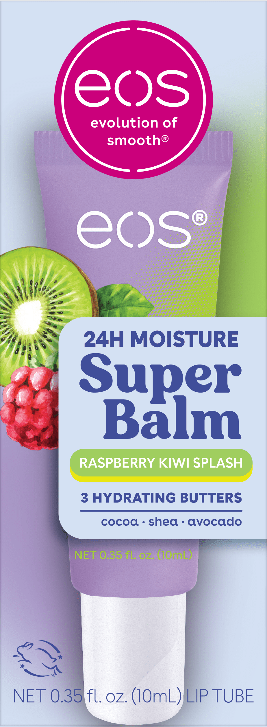 eos Super Balm Lip Treatment, Raspberry Kiwi Splash, Deep Hydration (0.35 fl oz, 1-Pack) k407c