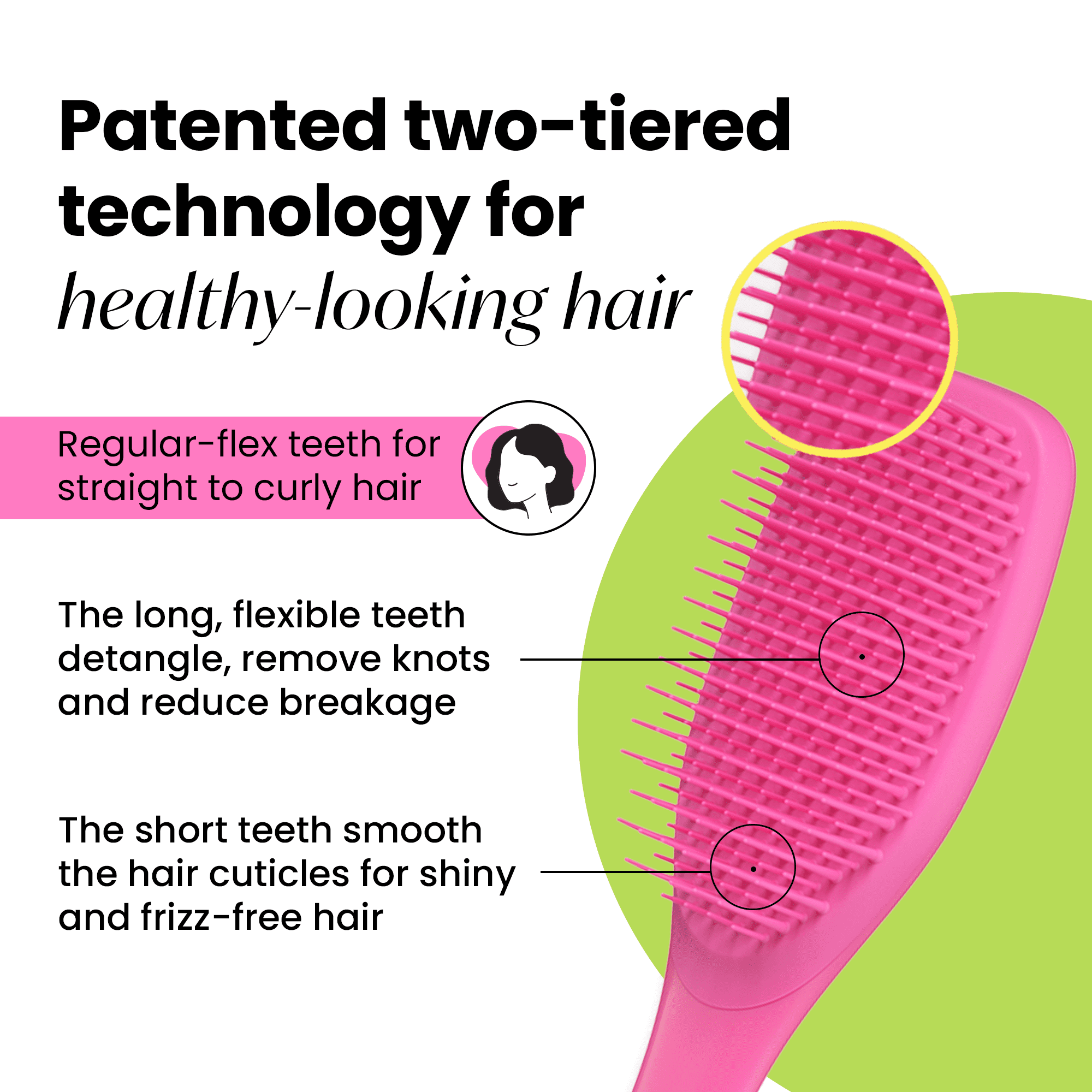 Tangle Teezer The Essential Detangler Hair Brush (Pink, 1 Count) oj5bj