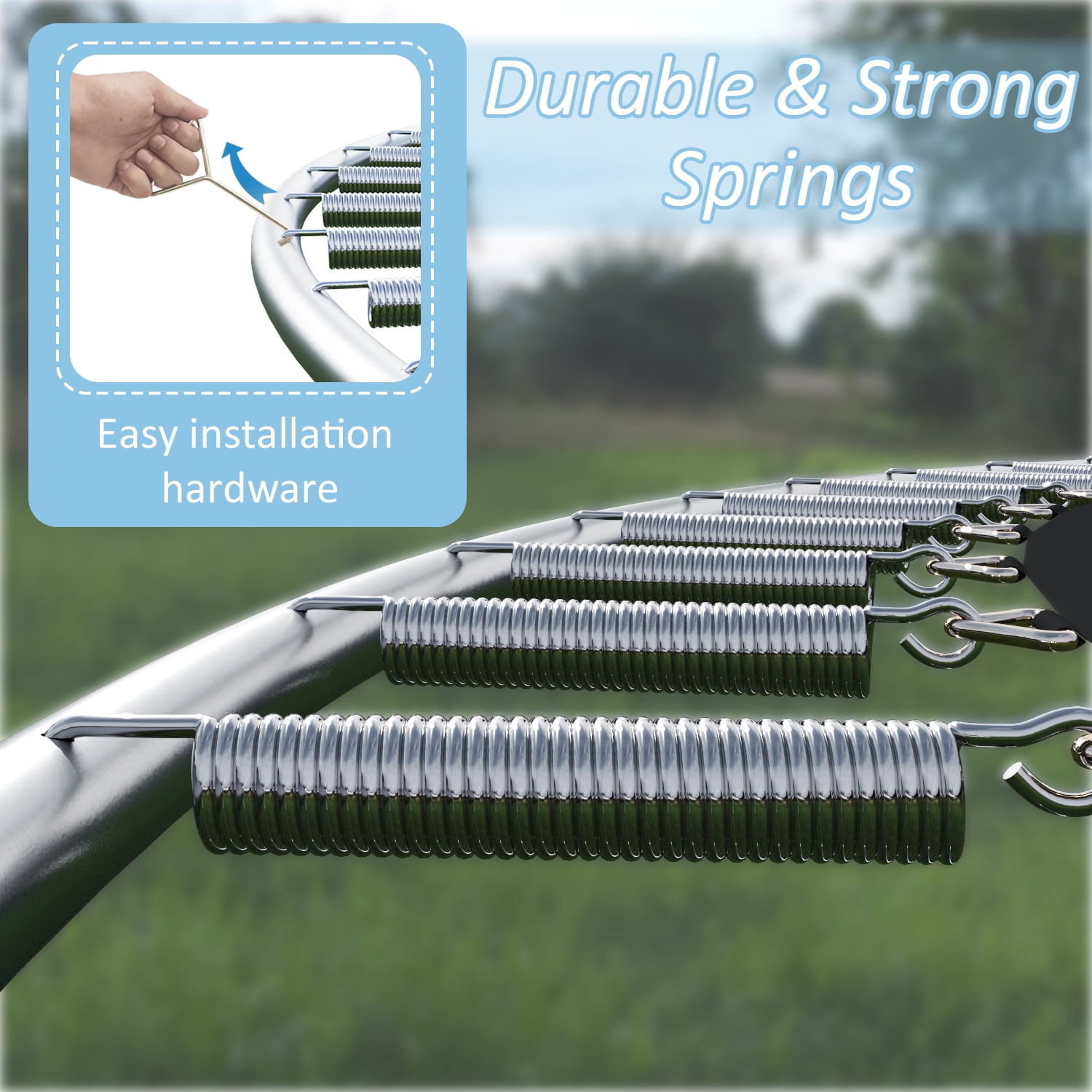 Lacoo 12 FT Outdoor Recreational Trampoline with Safety Enclosure (Blue, 12 ft) cfa6m