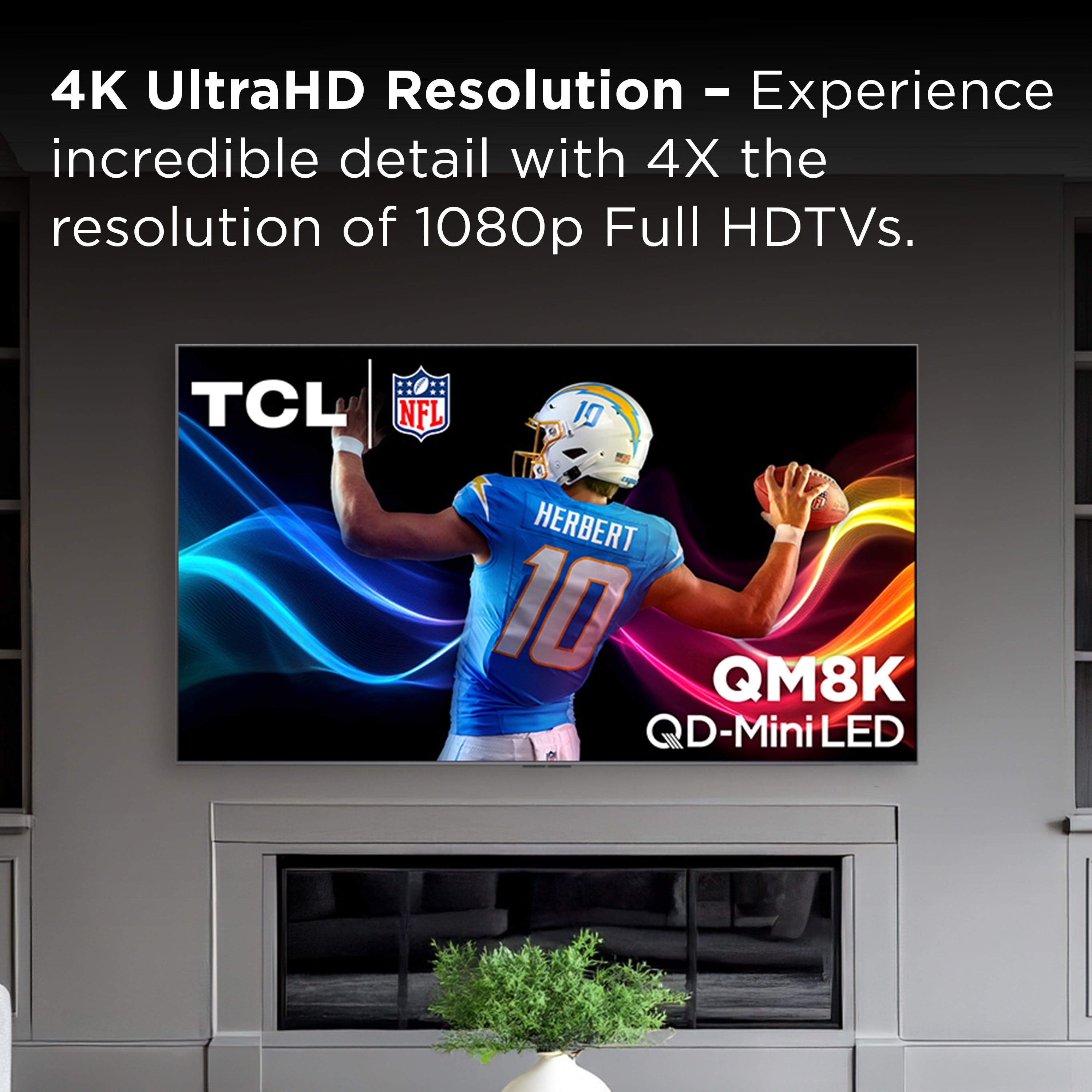 TCL 75-inch Class QM8K Series QD-Mini LED 4K UHD Smart Google TV (144Hz, HDR5000, Local Dimming) 599e5