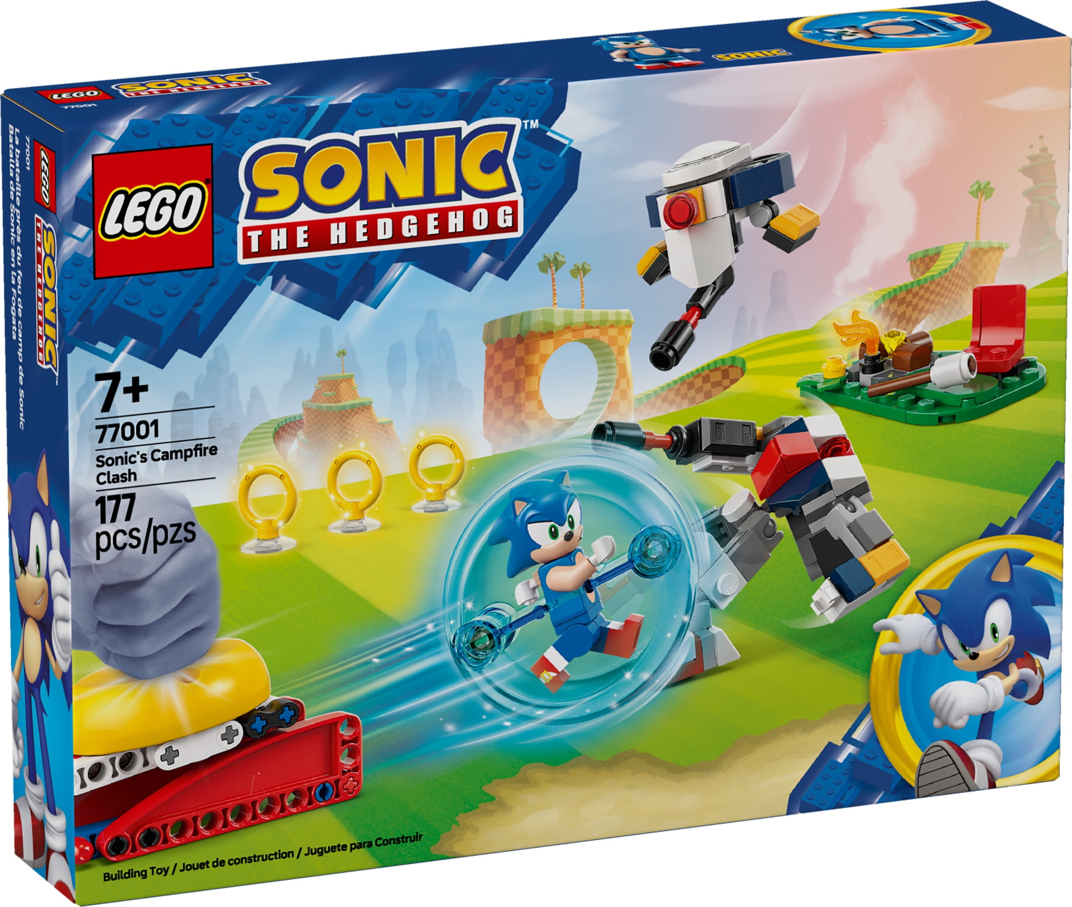 LEGO Sonic the Hedgehog Sonic's Campfire Clash Building Set with Speed Sphere Launcher (Multi-color, 177 Pieces) p9oko