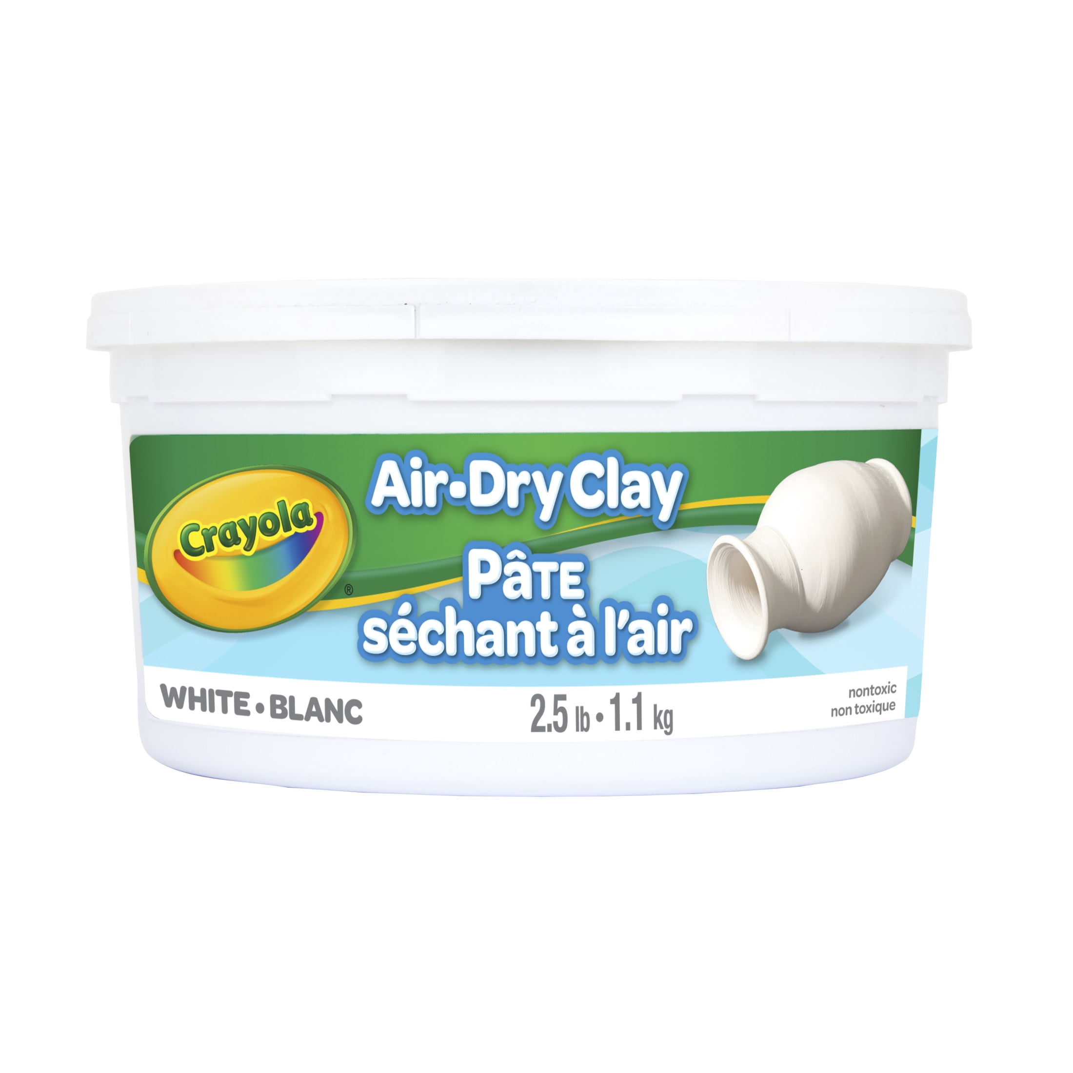 Crayola Air Dry Clay Modeling Compound, Smooth Texture for Sculpting and Crafts (White, 2.5 lb) 6wyop
