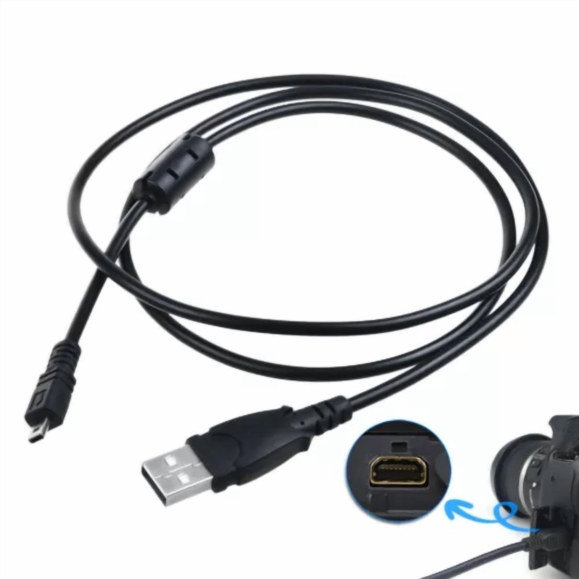 Rhea USB Data Sync and Charging Cable for Nikon Coolpix P510 Camera (3 ft) p968j