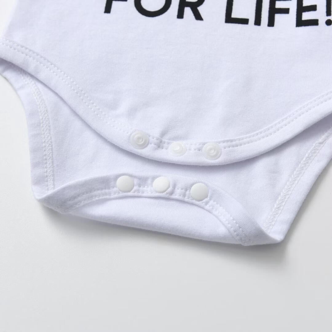 Quamicy Newborn Baby Boy Long Sleeve Romper Pants and Hat 3-Piece Outfit Set (White, Newborn) 2hmw0