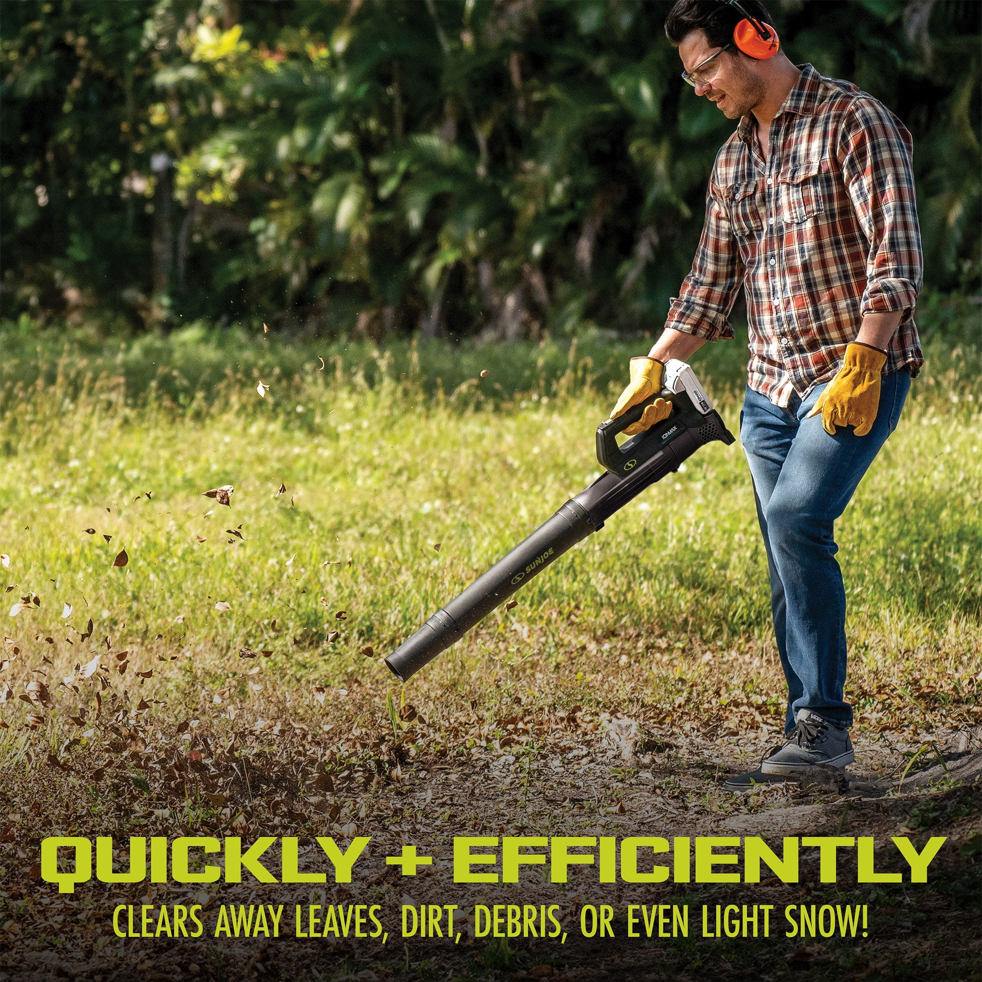 Sun Joe 24V Cordless Jet Leaf Blower Compact Turbine with Battery (Black, 5.4 lb) nwzc4